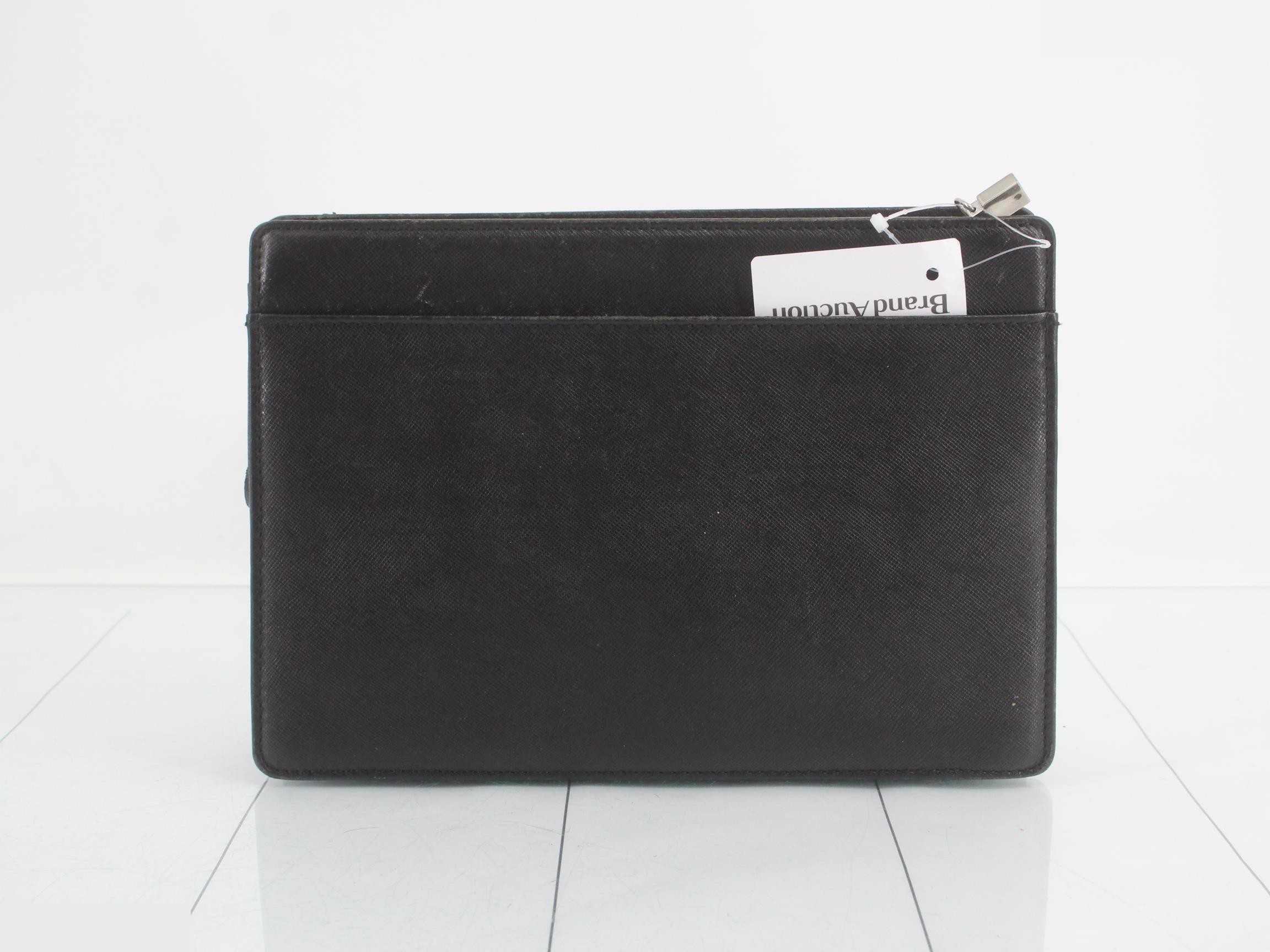 leather clutch bag — view 2