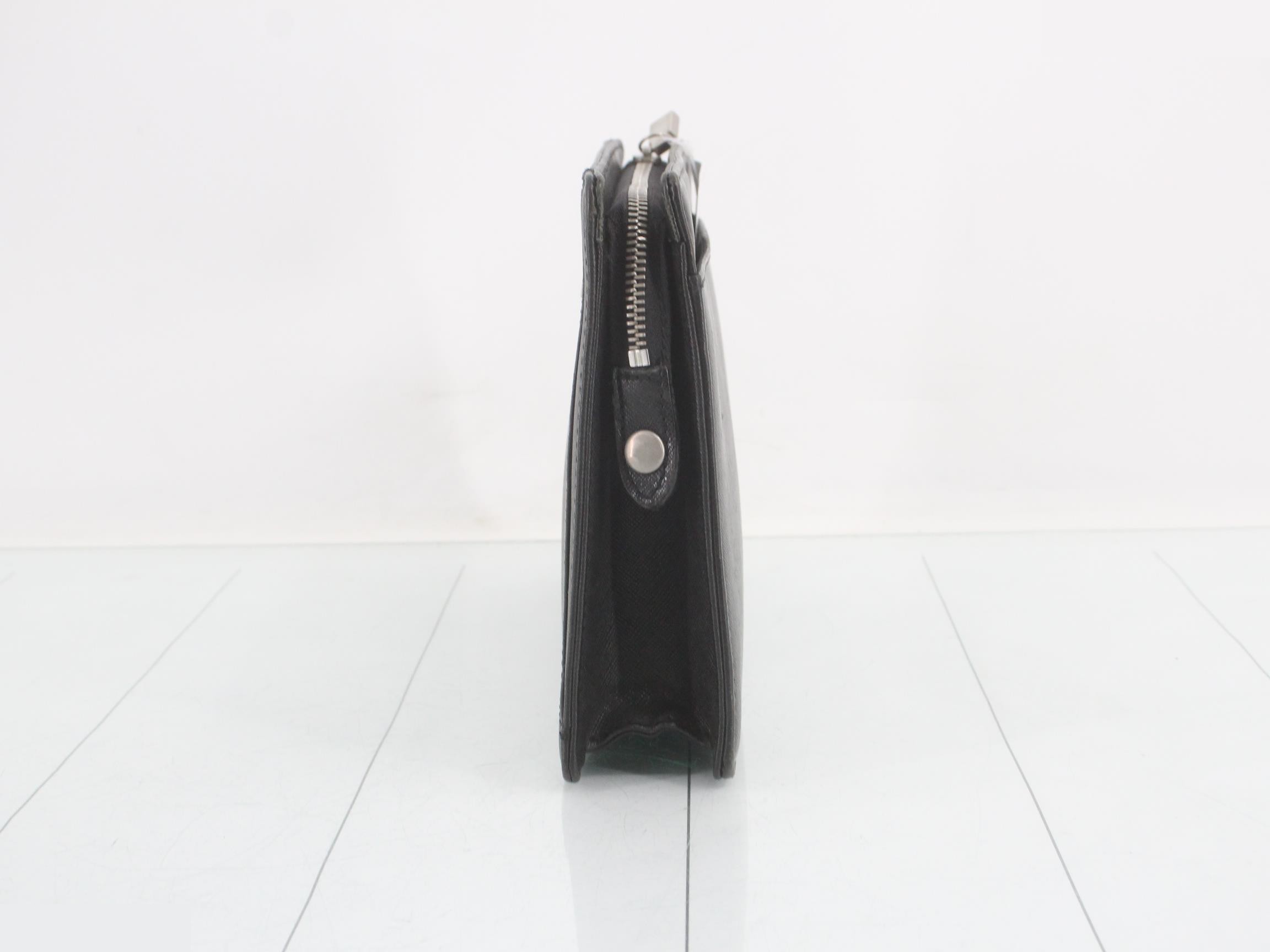 leather clutch bag — view 3
