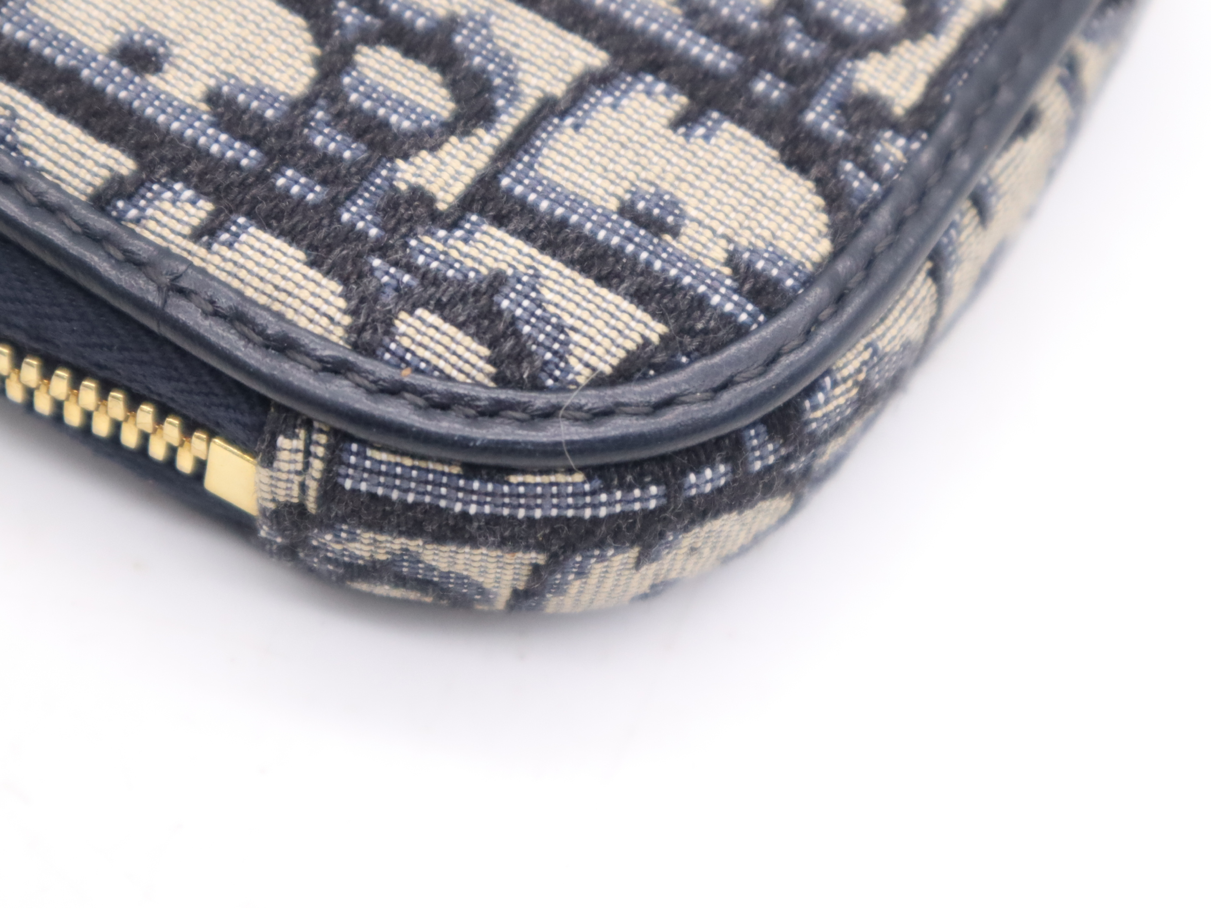 Canvas Trotter Mini Shoulder Bag, Navy, Gold Hardware, Includes Shoulder Strap, Card, Dust Bag, and Box. — view 8