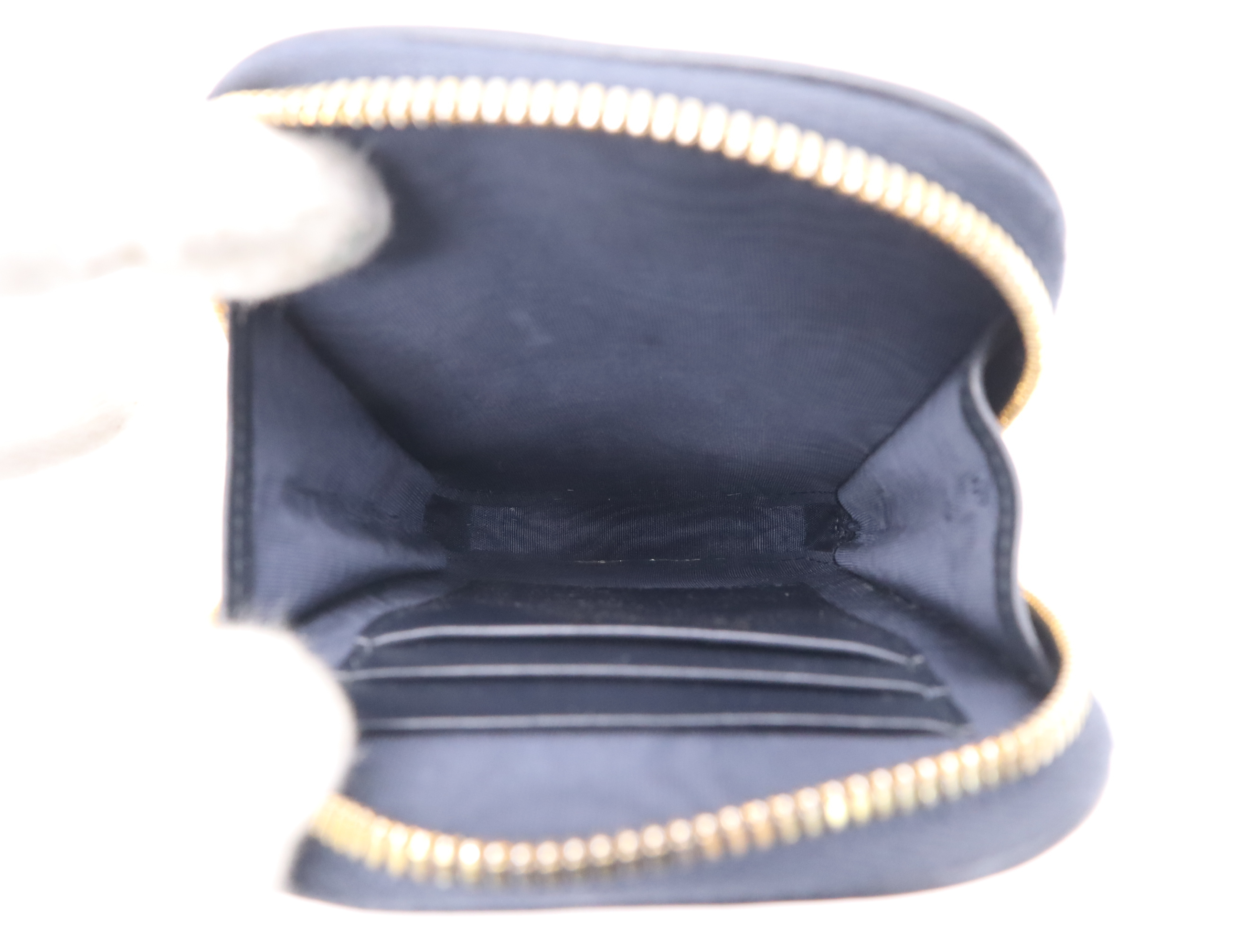 Canvas Trotter Mini Shoulder Bag, Navy, Gold Hardware, Includes Shoulder Strap, Card, Dust Bag, and Box. — view 9