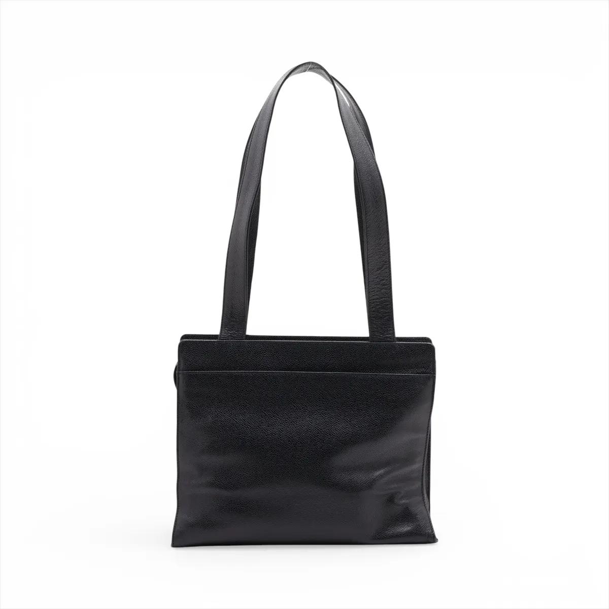 Coco Mark Caviar Skin Tote Bag, Black with Gold Hardware, 4500680, Series 4 — view 2