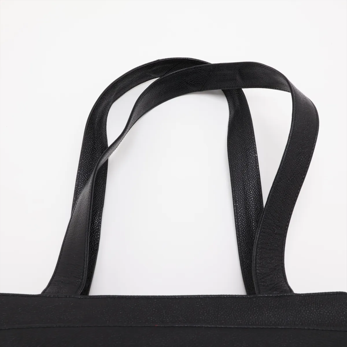 Coco Mark Caviar Skin Tote Bag, Black with Gold Hardware, 4500680, Series 4 — view 6