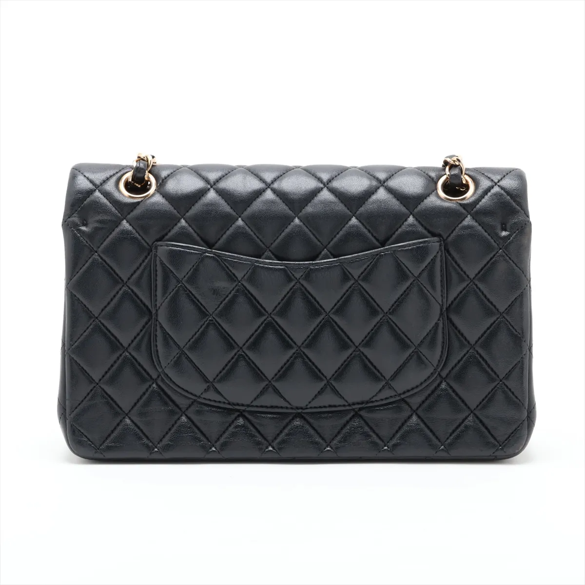 [Individually packaged] Chanel Matelassé 25 Lambskin Double Flap Double Chain Bag, Black with Gold Hardware, 20181999, Serial Number in the 20s, A01112 — view 2