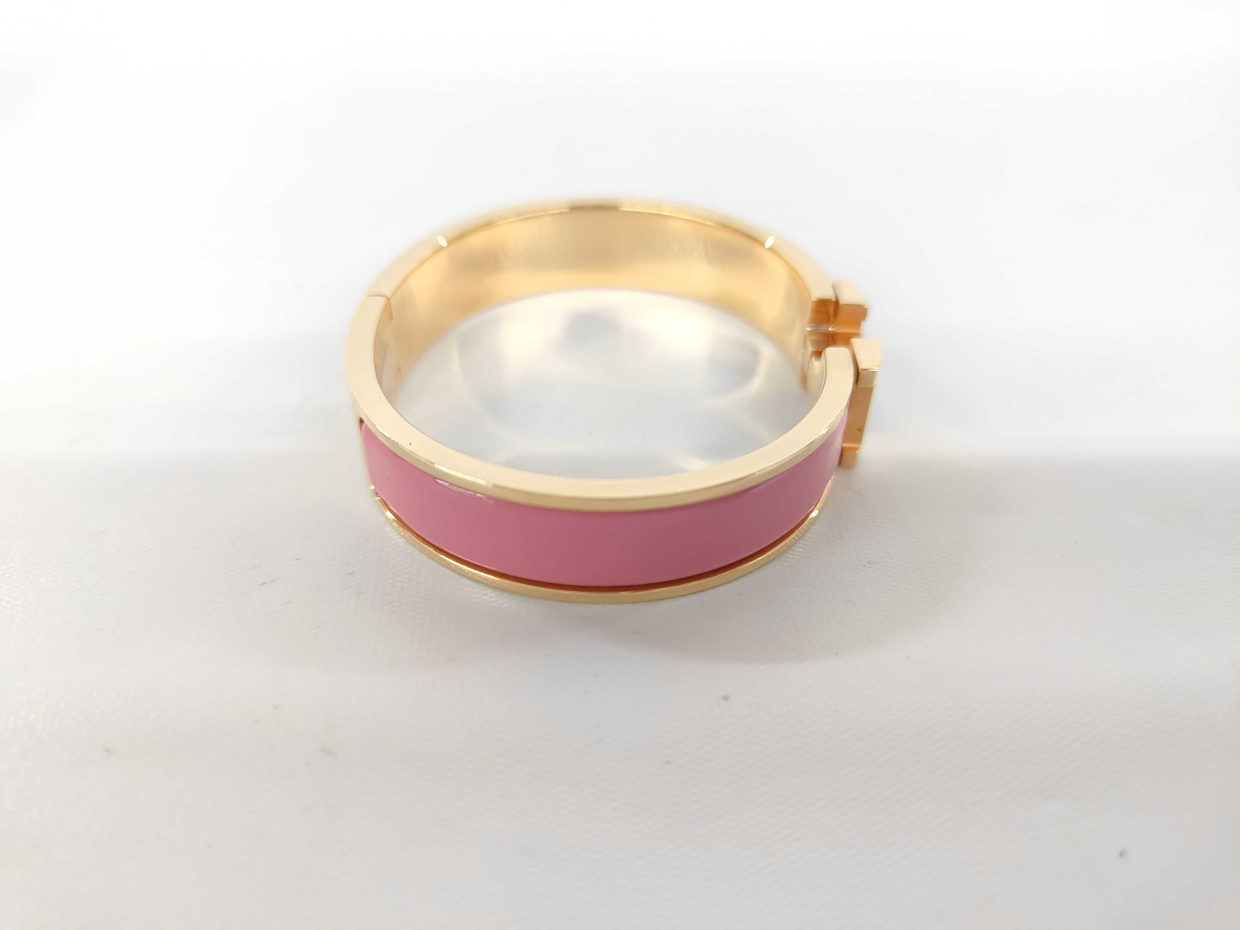 Pink GP Hardware Click H Bracelet/Bangle — view 2