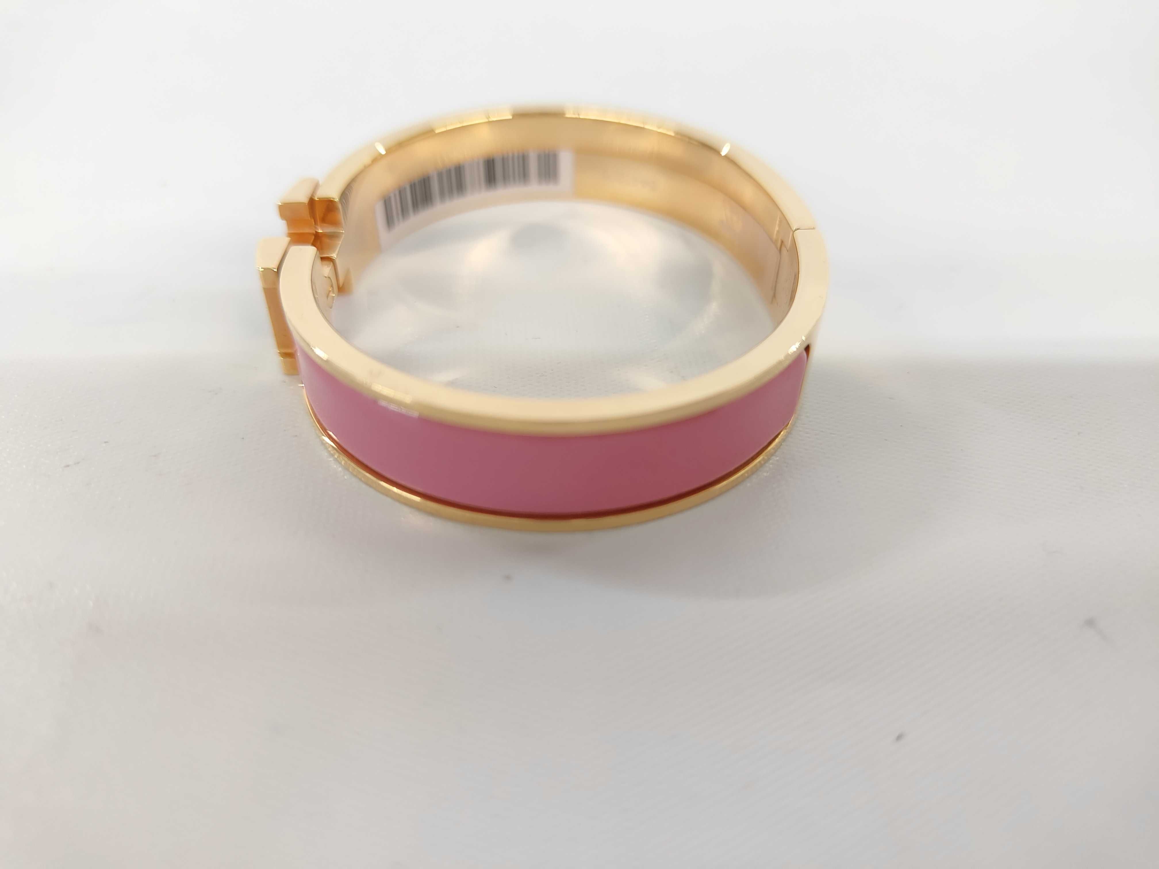 Pink GP Hardware Click H Bracelet/Bangle — view 3