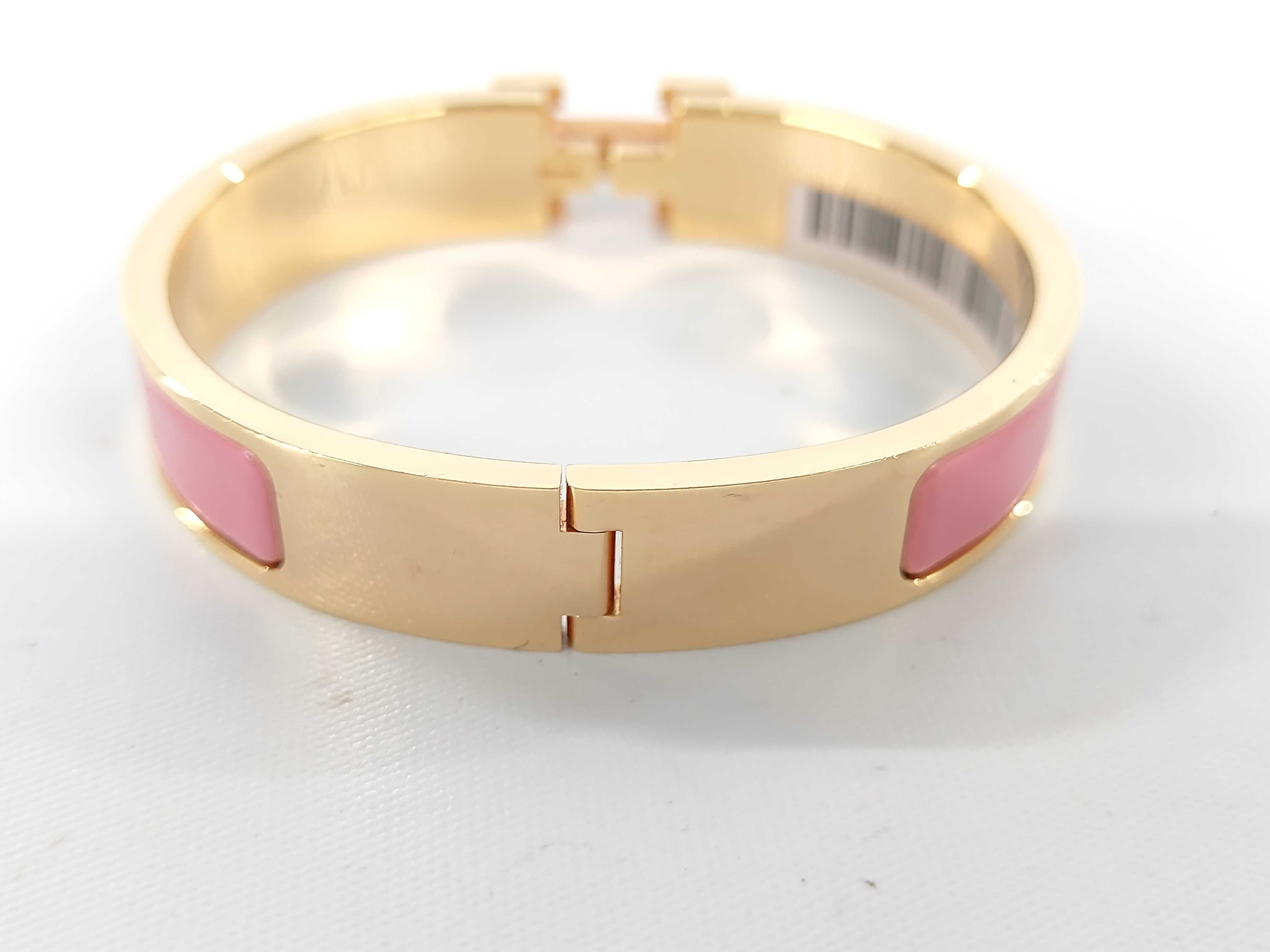 Pink GP Hardware Click H Bracelet/Bangle — view 4