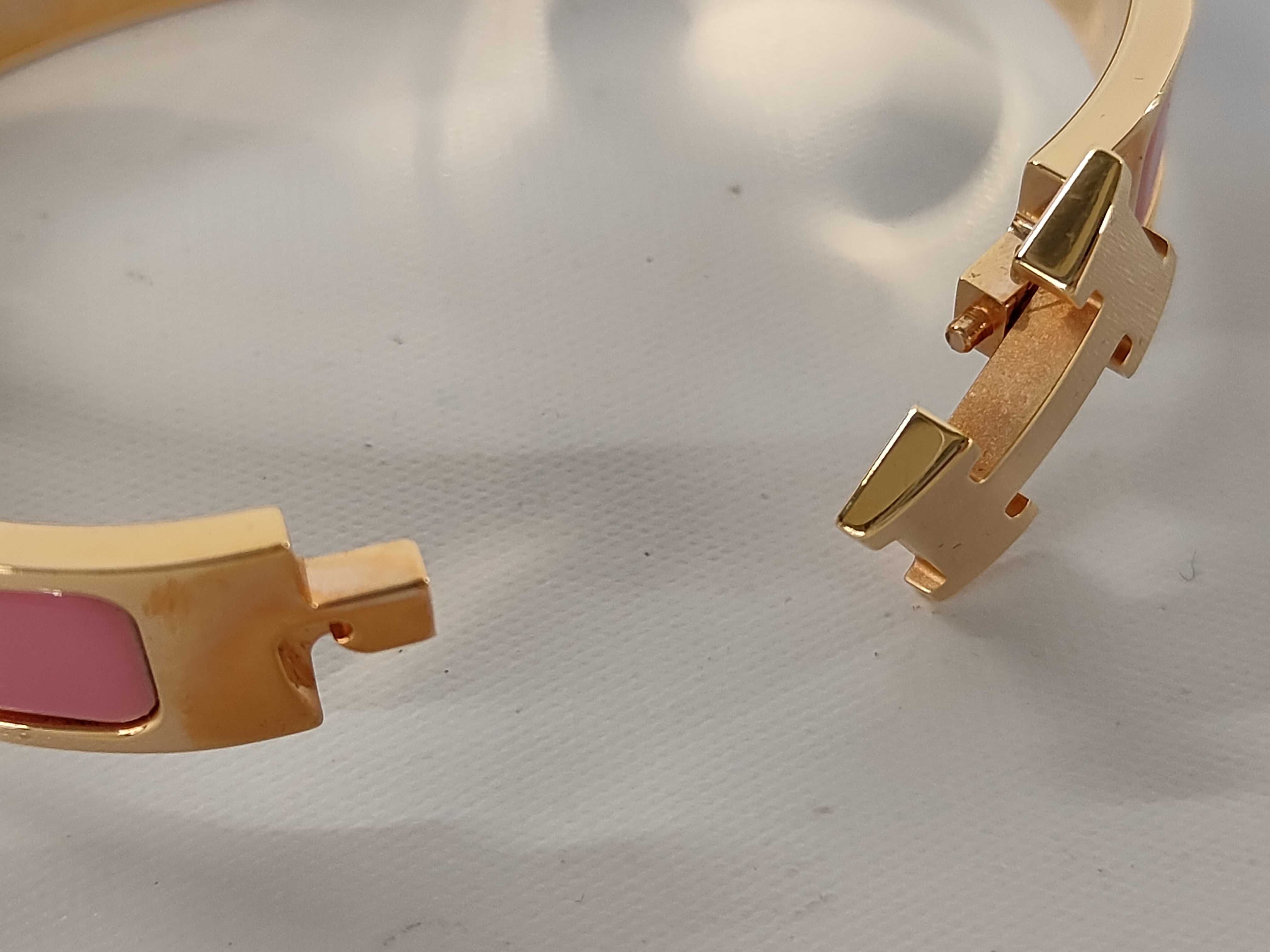 Pink GP Hardware Click H Bracelet/Bangle — view 5