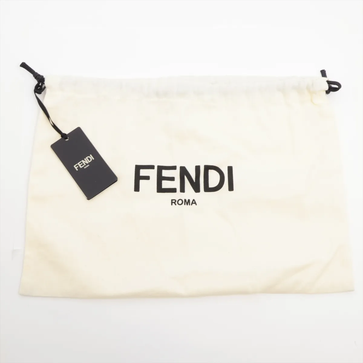FXS366 FF Scarf, Wool, Black x Gray, Shows signs of wear, — view 4