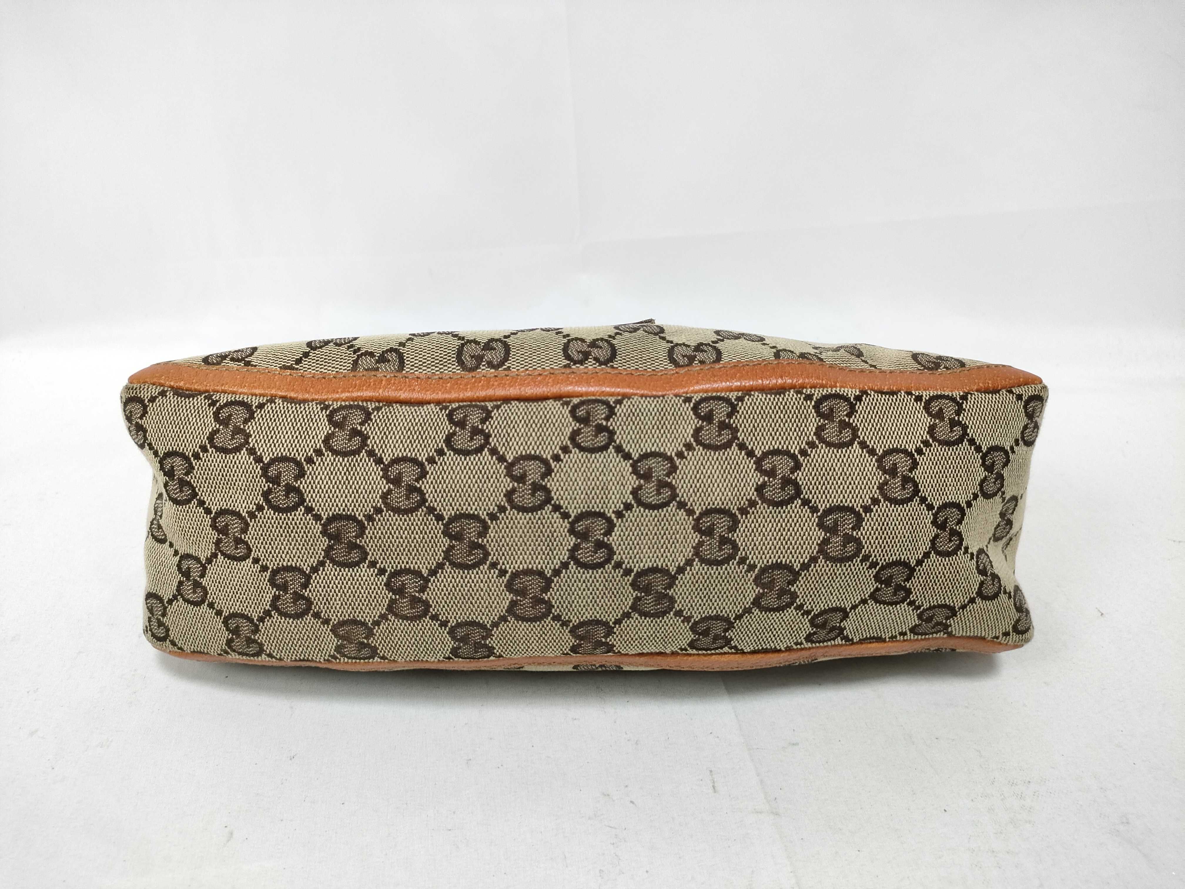 Orange GG Canvas Vintage D-Buckle Wrist Bag (Handbag) — view 3