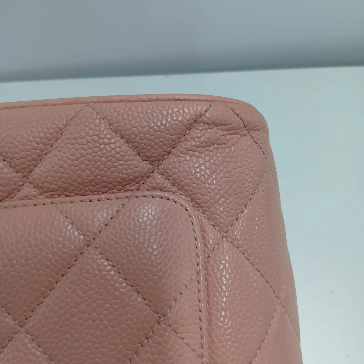 Reissue Caviar Skin Tote Bag, Pink with Gold Hardware, 6430168, Series 6 — view 13