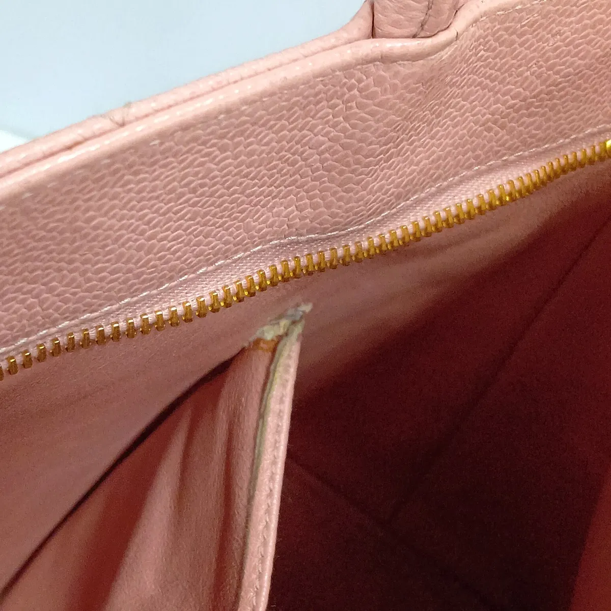 Reissue Caviar Skin Tote Bag, Pink with Gold Hardware, 6430168, Series 6 — view 15