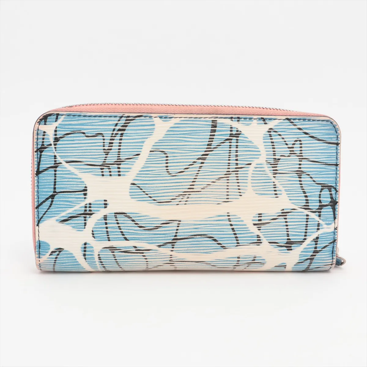 Epi Zippy Wallet M56233 TN4135 Blue x Pink Round Zip Wallet — view 2