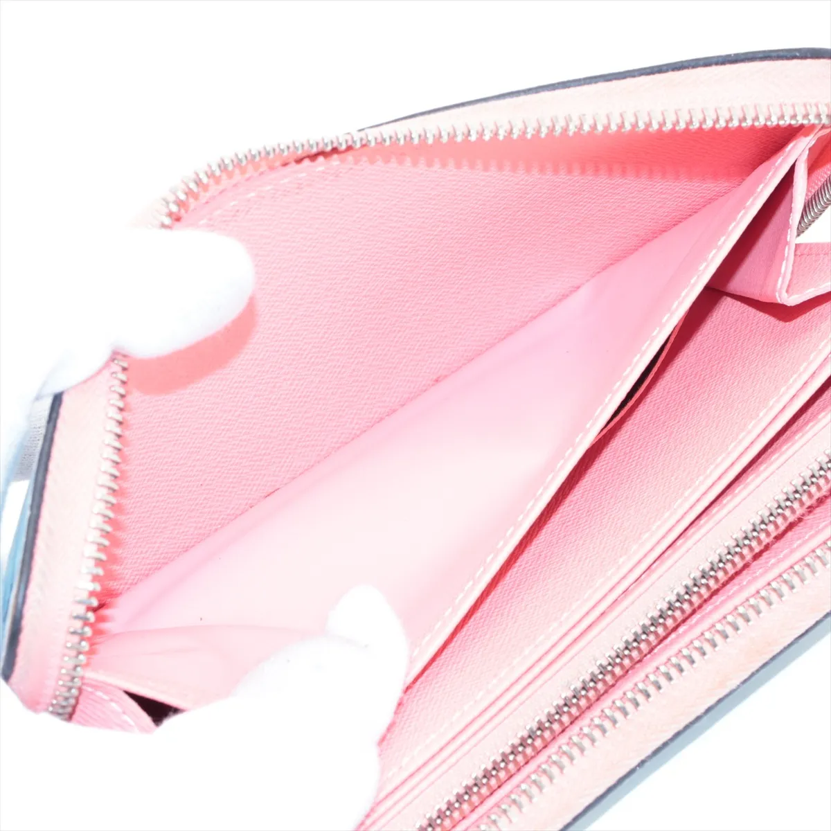 Epi Zippy Wallet M56233 TN4135 Blue x Pink Round Zip Wallet — view 4