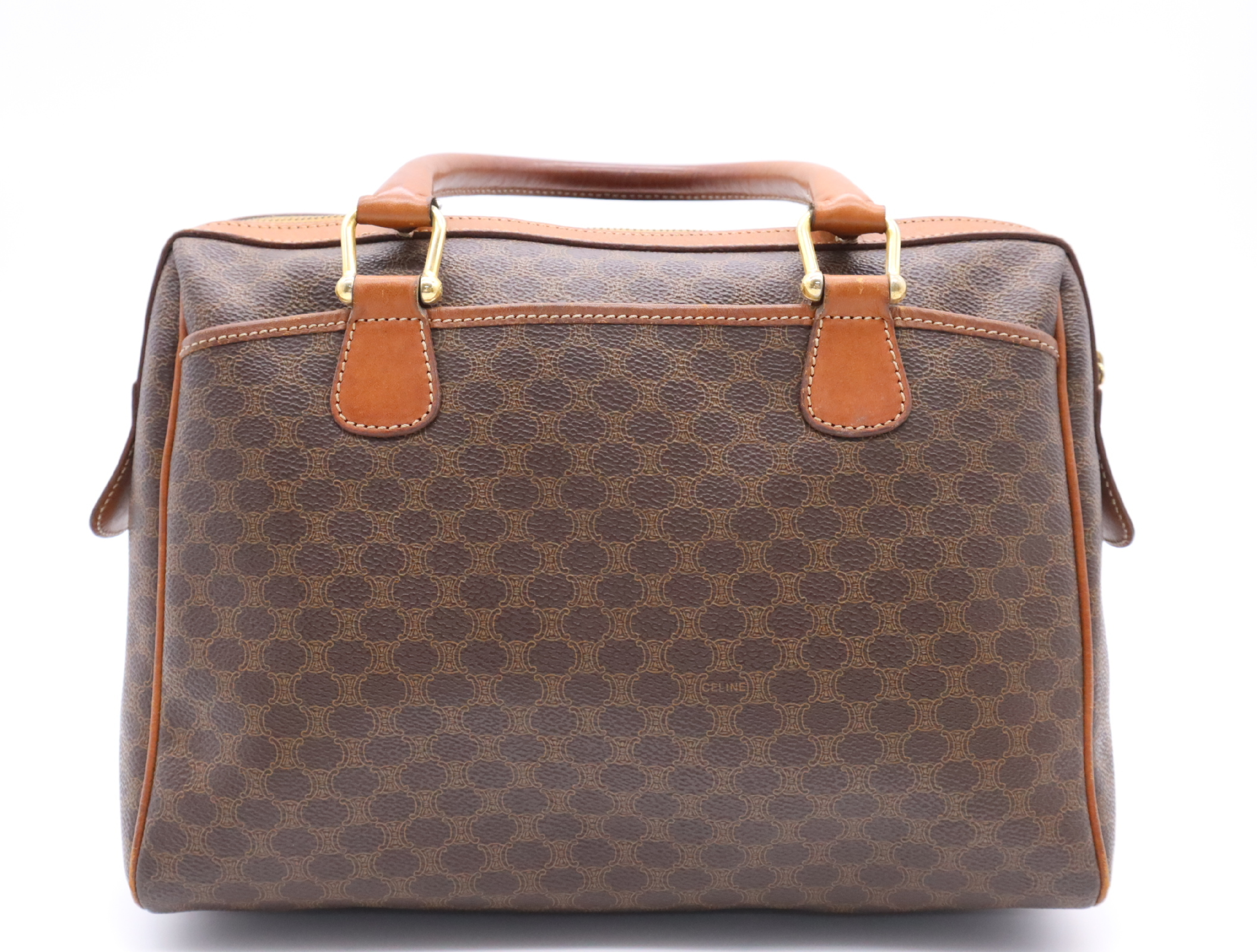 PVC x Leather Macadam Handbag, Brown/Light Brown, Gold Hardware — view 2