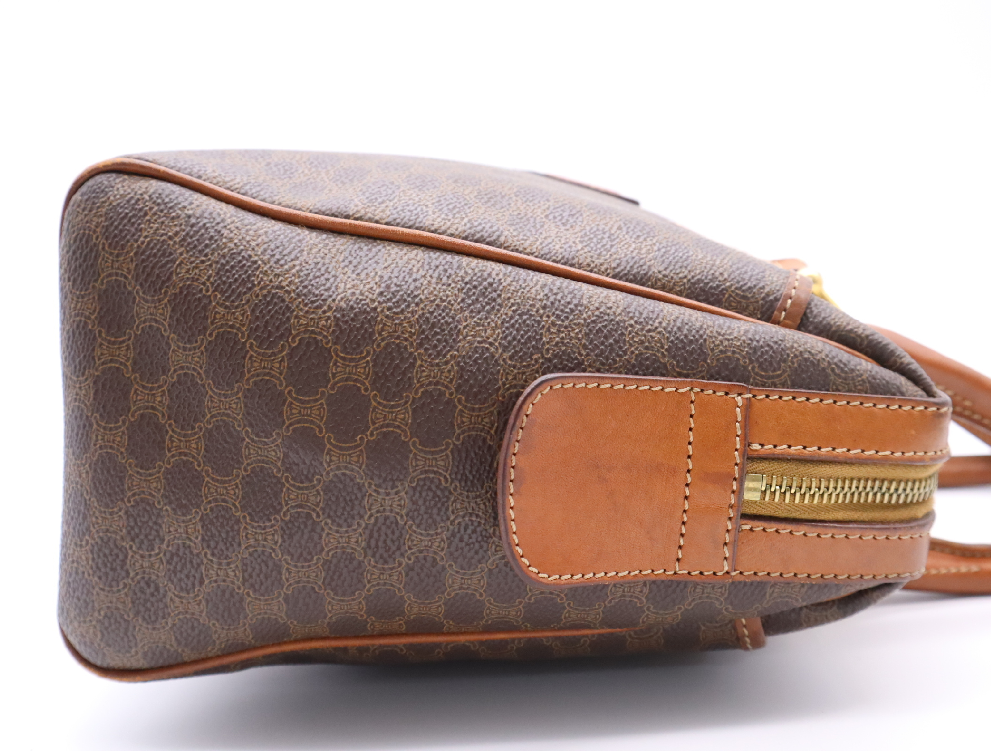 PVC x Leather Macadam Handbag, Brown/Light Brown, Gold Hardware — view 5