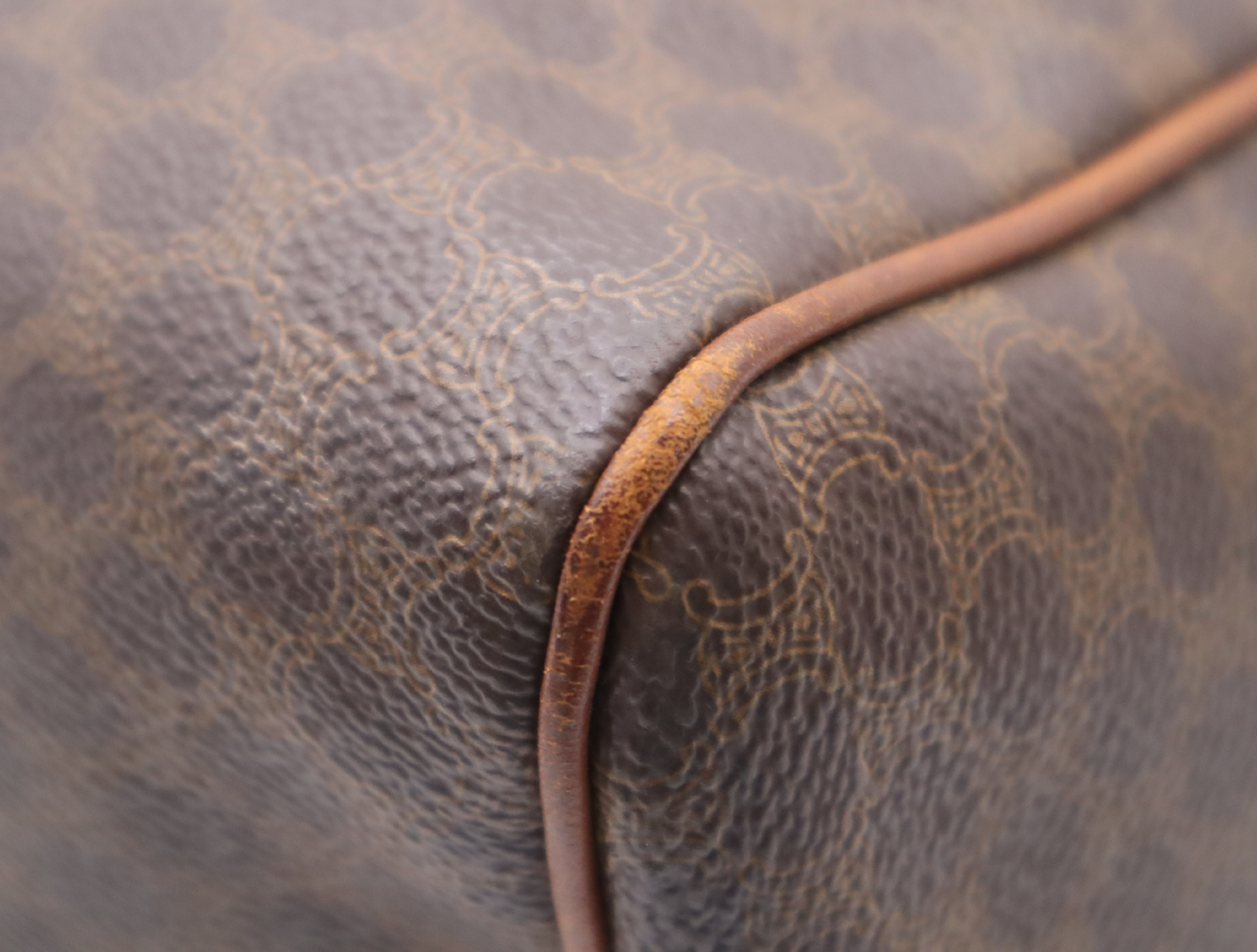 PVC x Leather Macadam Handbag, Brown/Light Brown, Gold Hardware — view 7