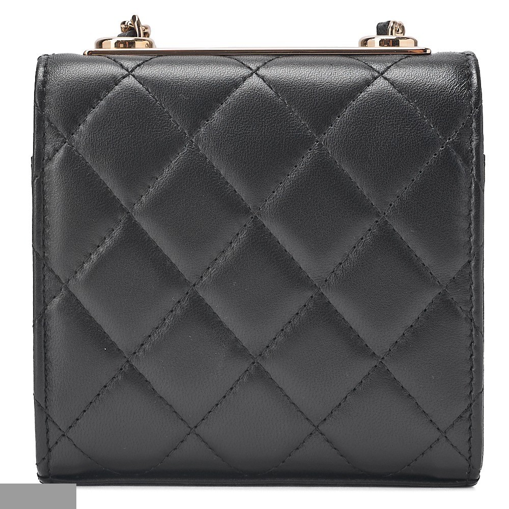 Lambskin Mini Matelassé 11cm Chain Shoulder Bag, Black, Gold Hardware, Series 28 — view 2