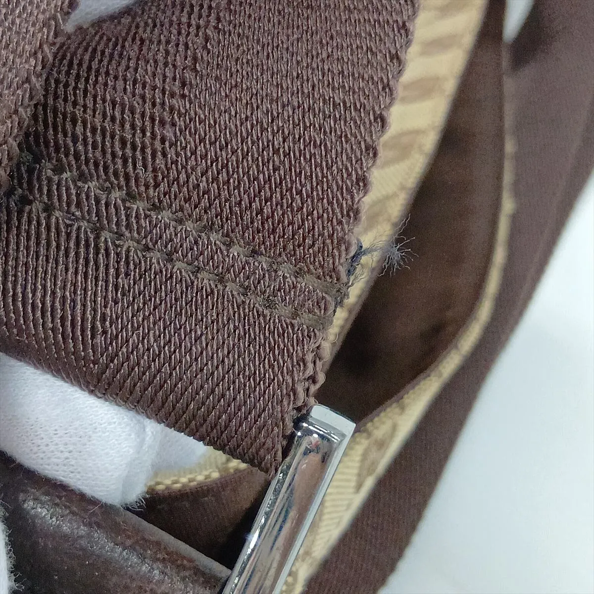 GG Canvas x Leather Shoulder Bag Brown 146236 — view 12