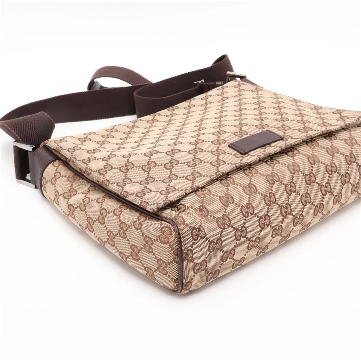 GG Canvas x Leather Shoulder Bag Brown 146236 — view 4