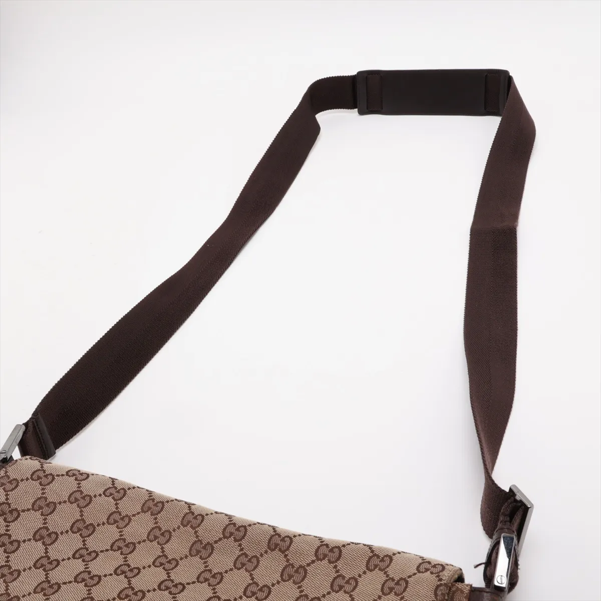 GG Canvas x Leather Shoulder Bag Brown 146236 — view 5