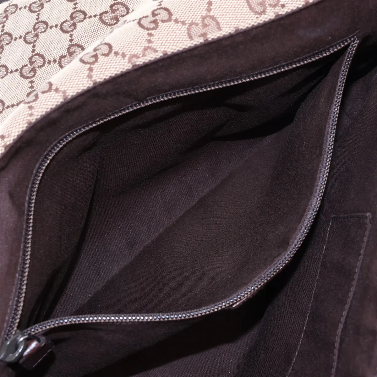 GG Canvas x Leather Shoulder Bag Brown 146236 — view 7
