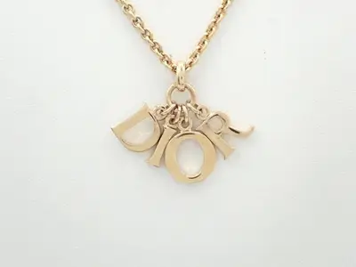logo necklace, gold color, neck circumference approximately 52cm