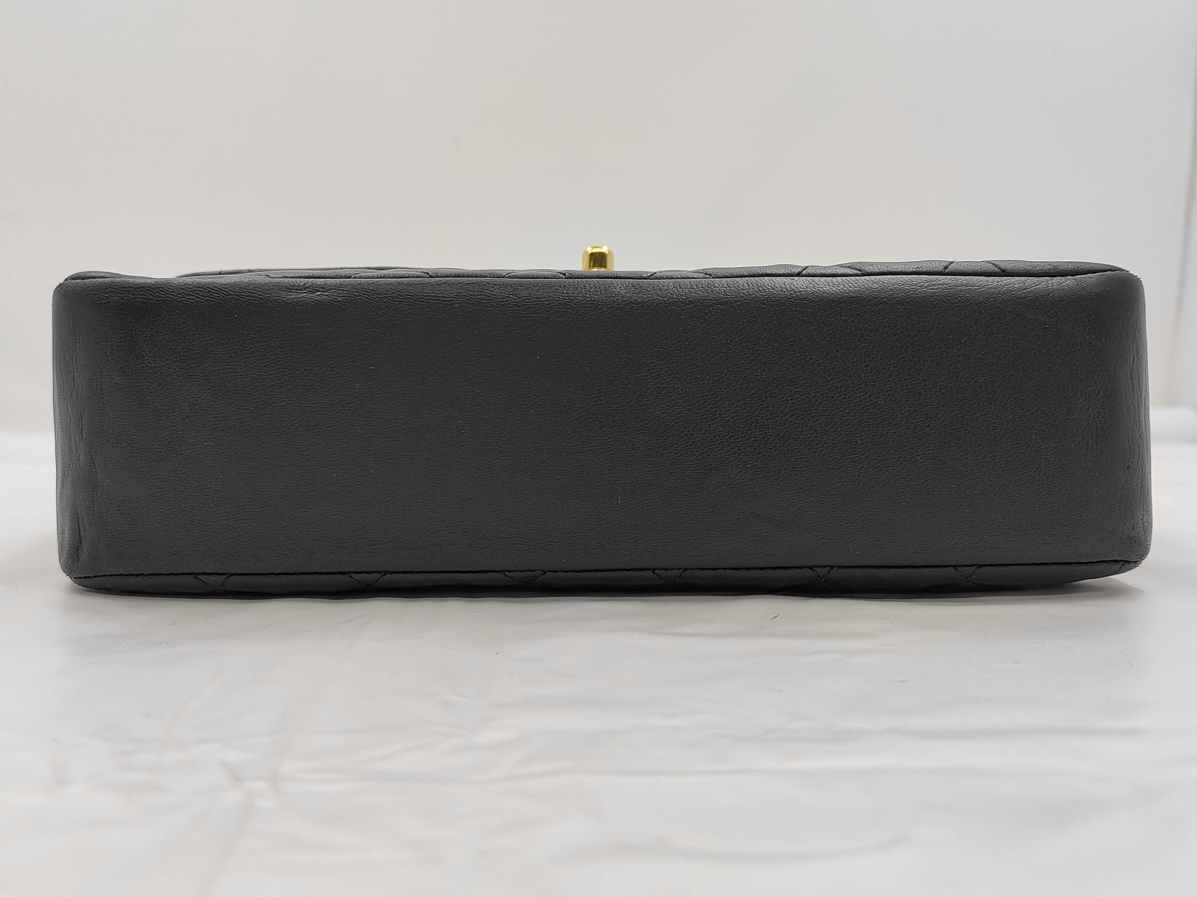 Matelassé Double Chain Shoulder Bag, Navy — view 6