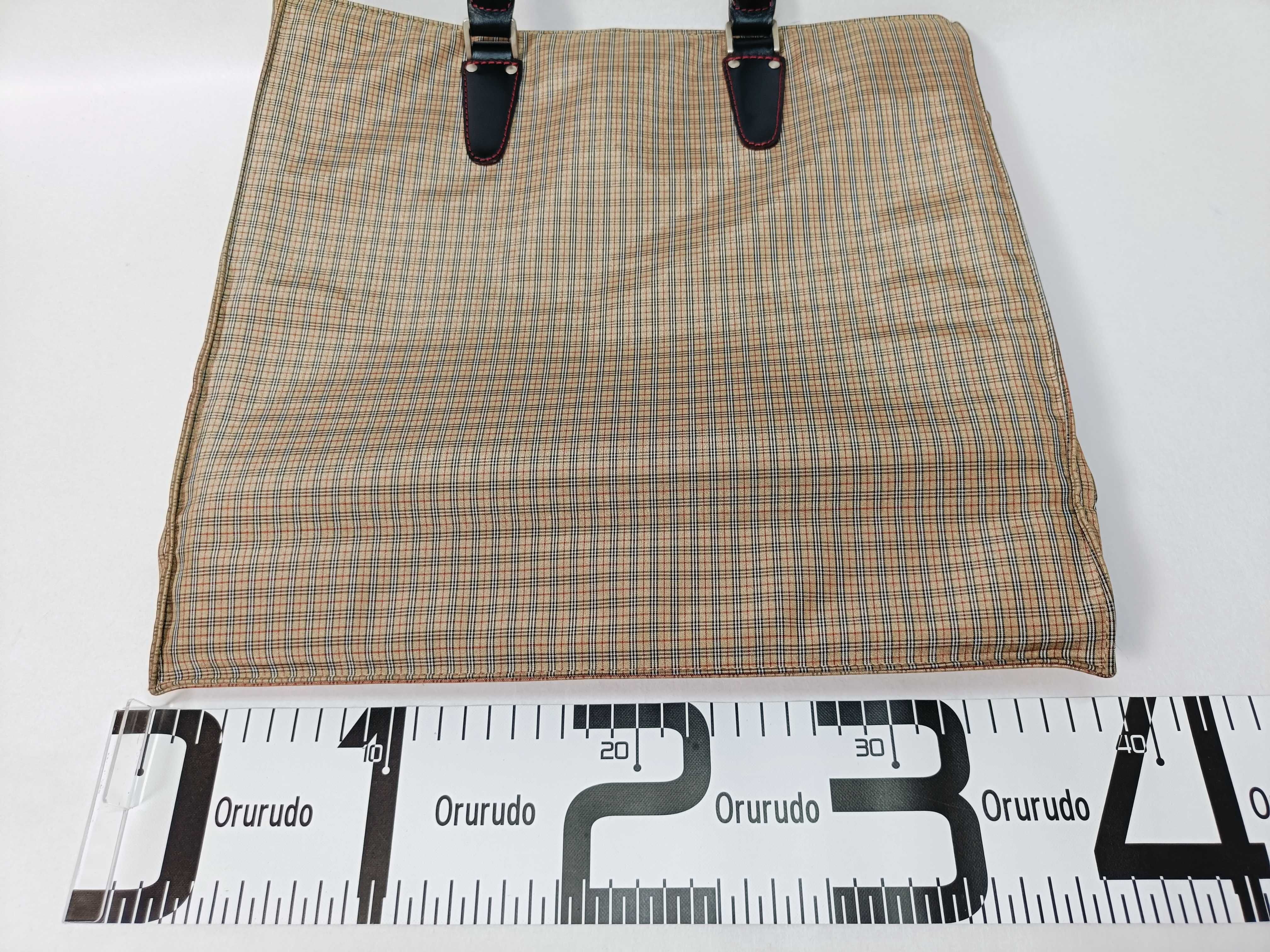 Black Label Check Nylon Tote Bag — view 2