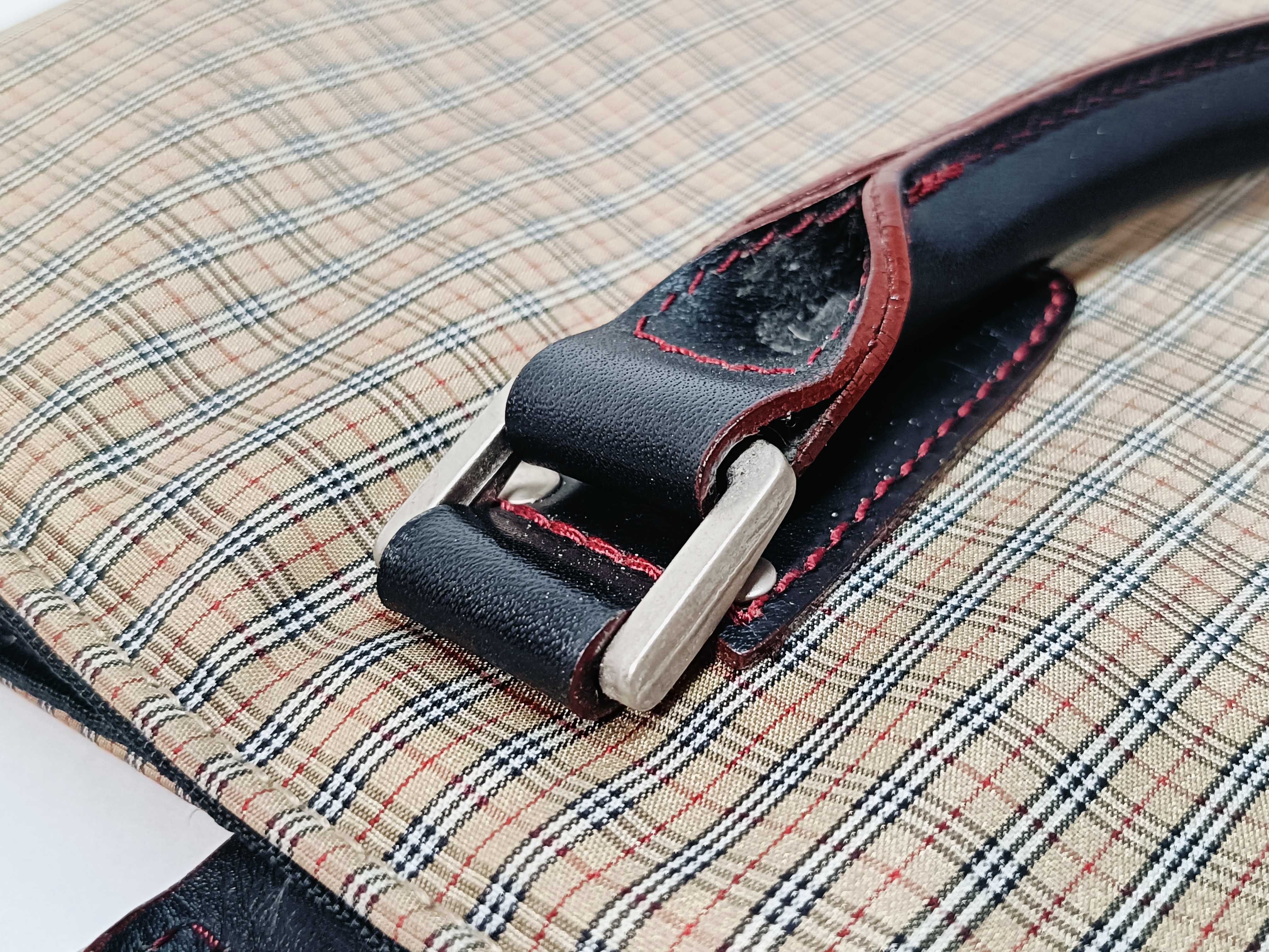 Black Label Check Nylon Tote Bag — view 5