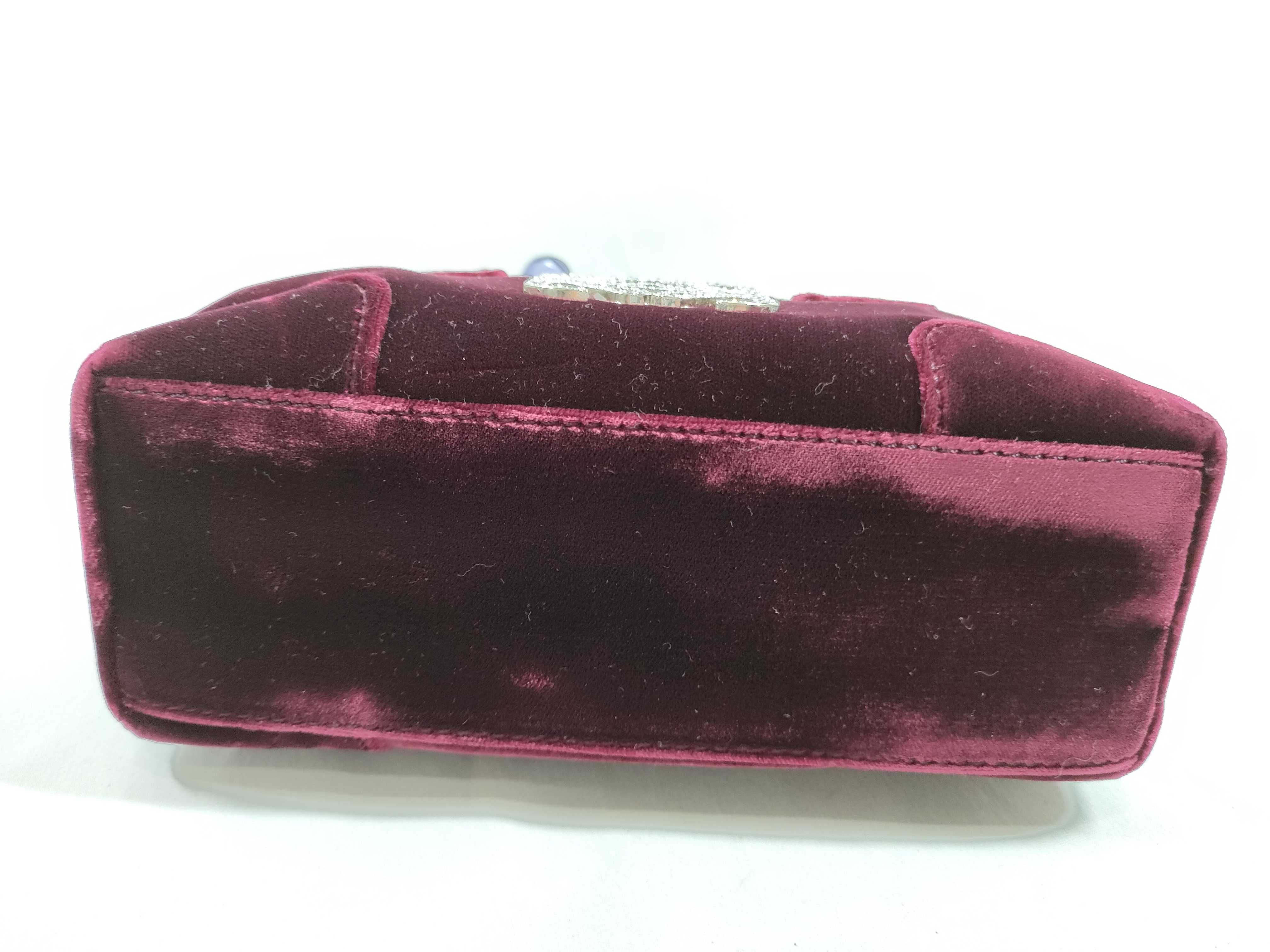 Amazona Mini Handbag, Velour, Rhinestone, Unused. — view 7