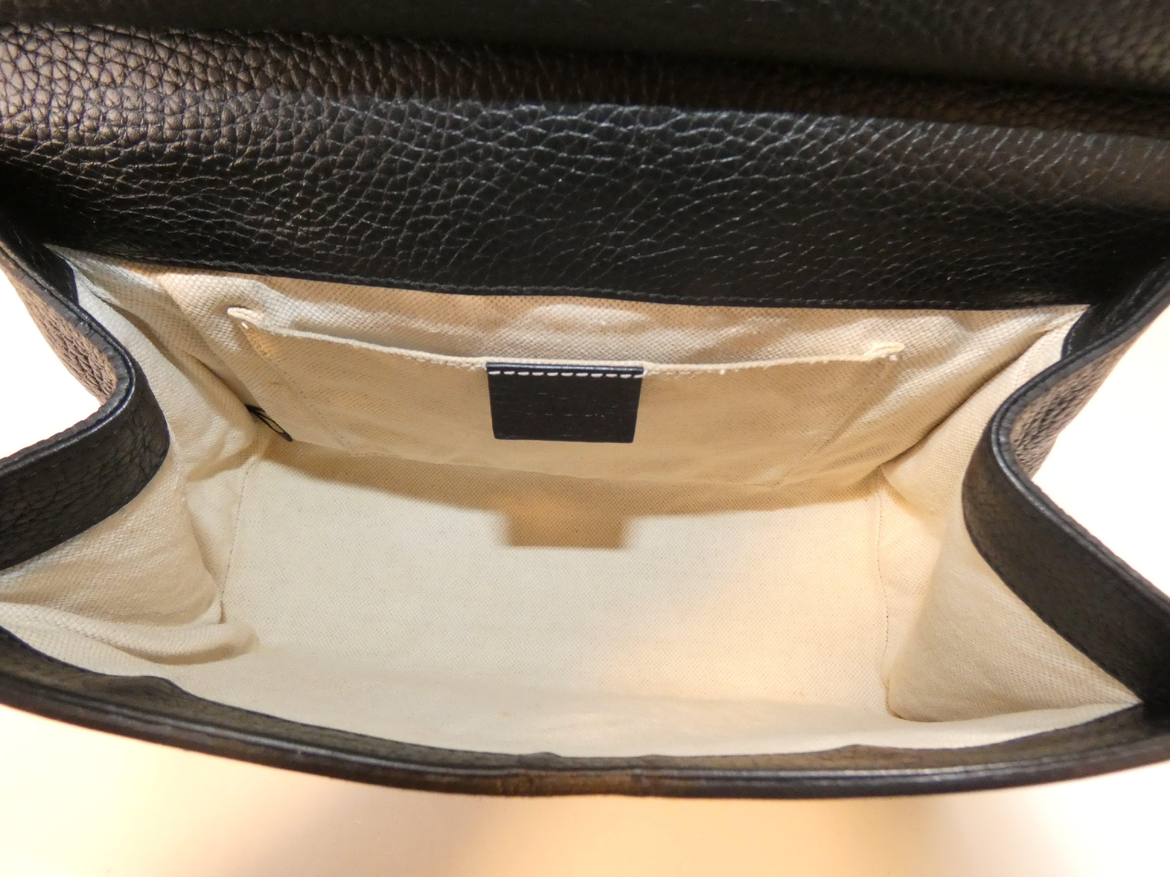2-way Marmont Black Leather Stitched Handbag — view 8