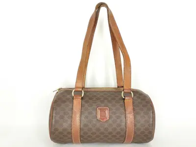 handbag, Celine roll bag, Macadam Triomphe drum bag, PVC leather handbag