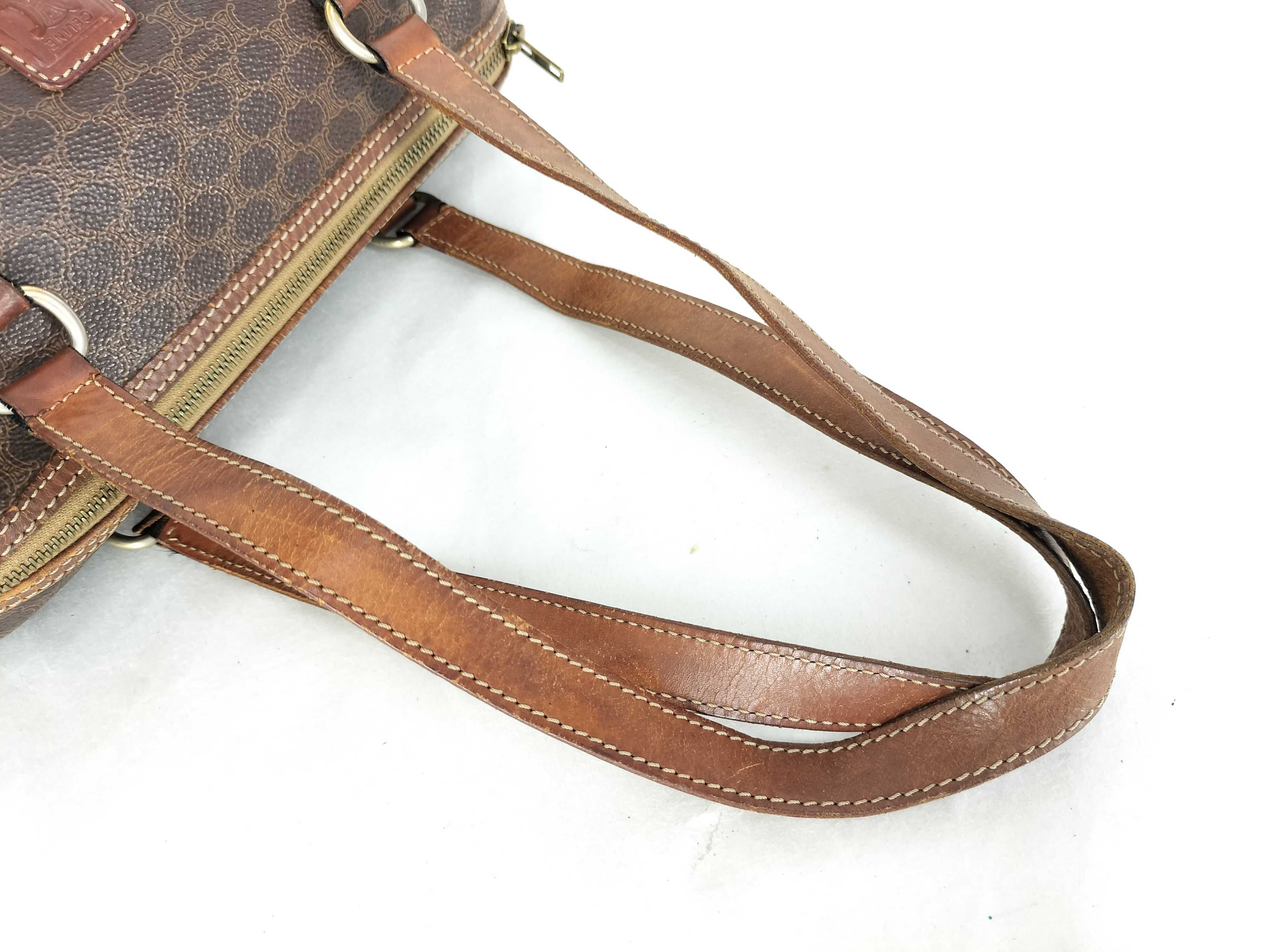 handbag, Celine roll bag, Macadam Triomphe drum bag, PVC leather handbag — view 3