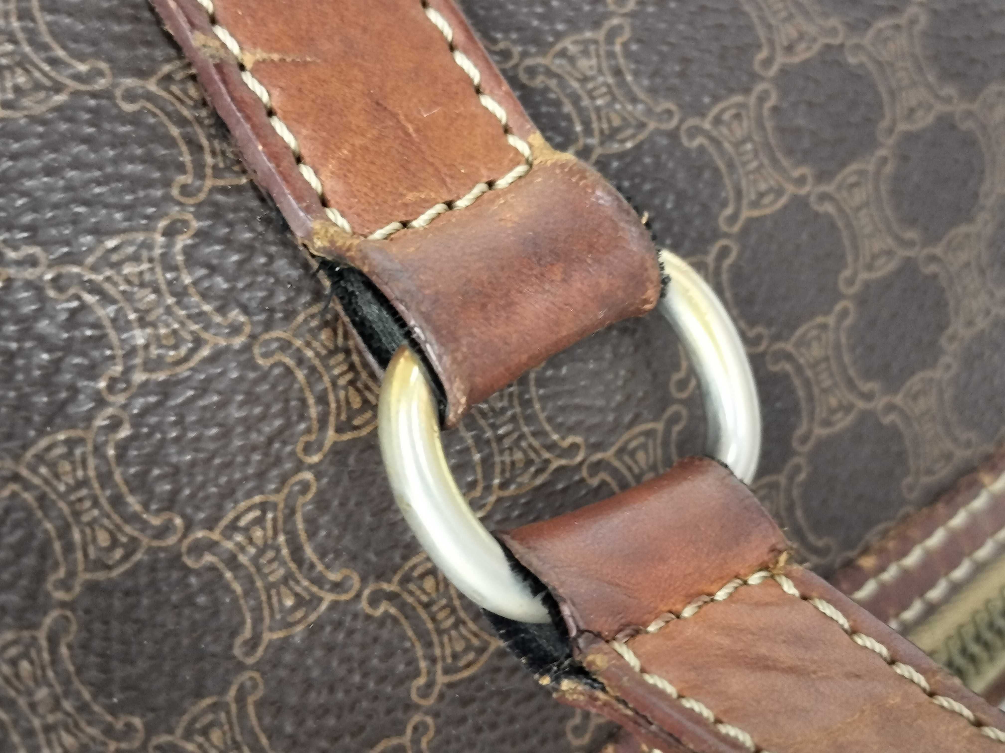 handbag, Celine roll bag, Macadam Triomphe drum bag, PVC leather handbag — view 5