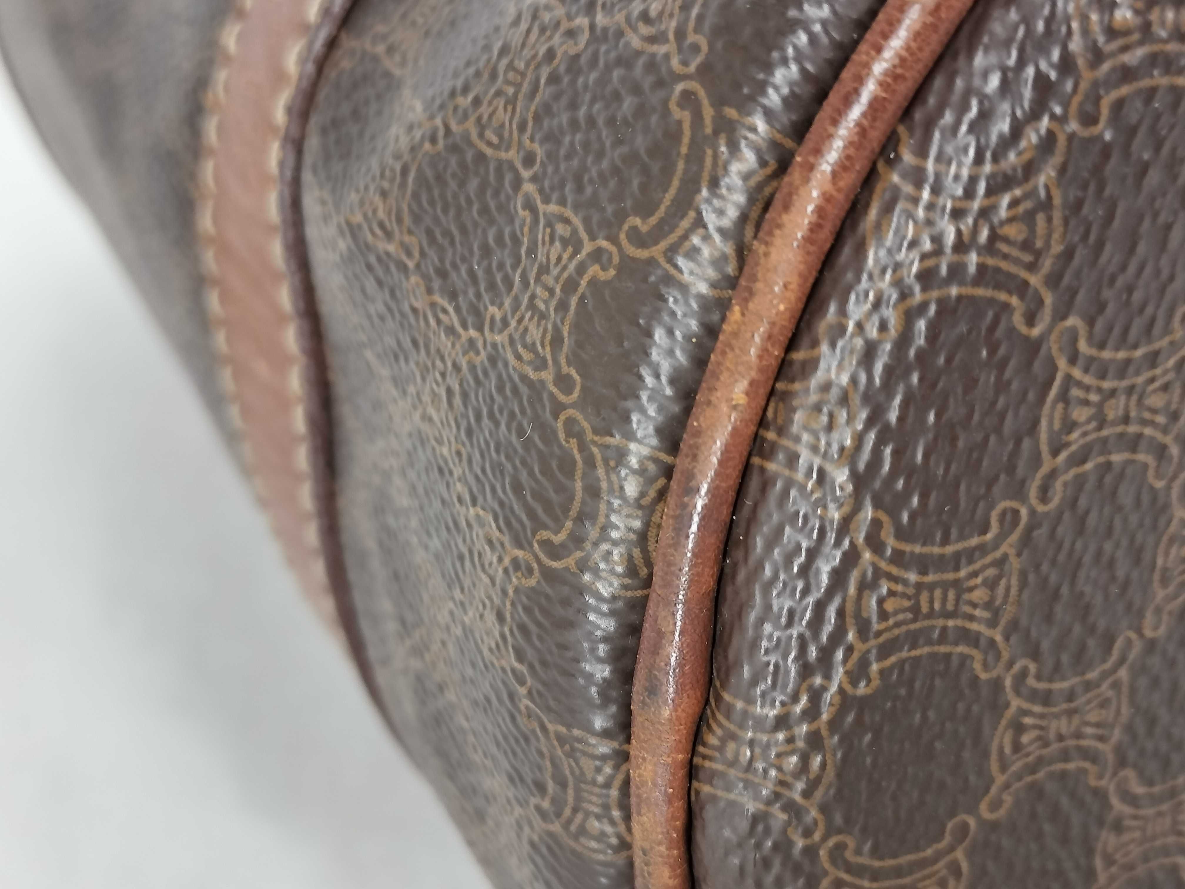 handbag, Celine roll bag, Macadam Triomphe drum bag, PVC leather handbag — view 7
