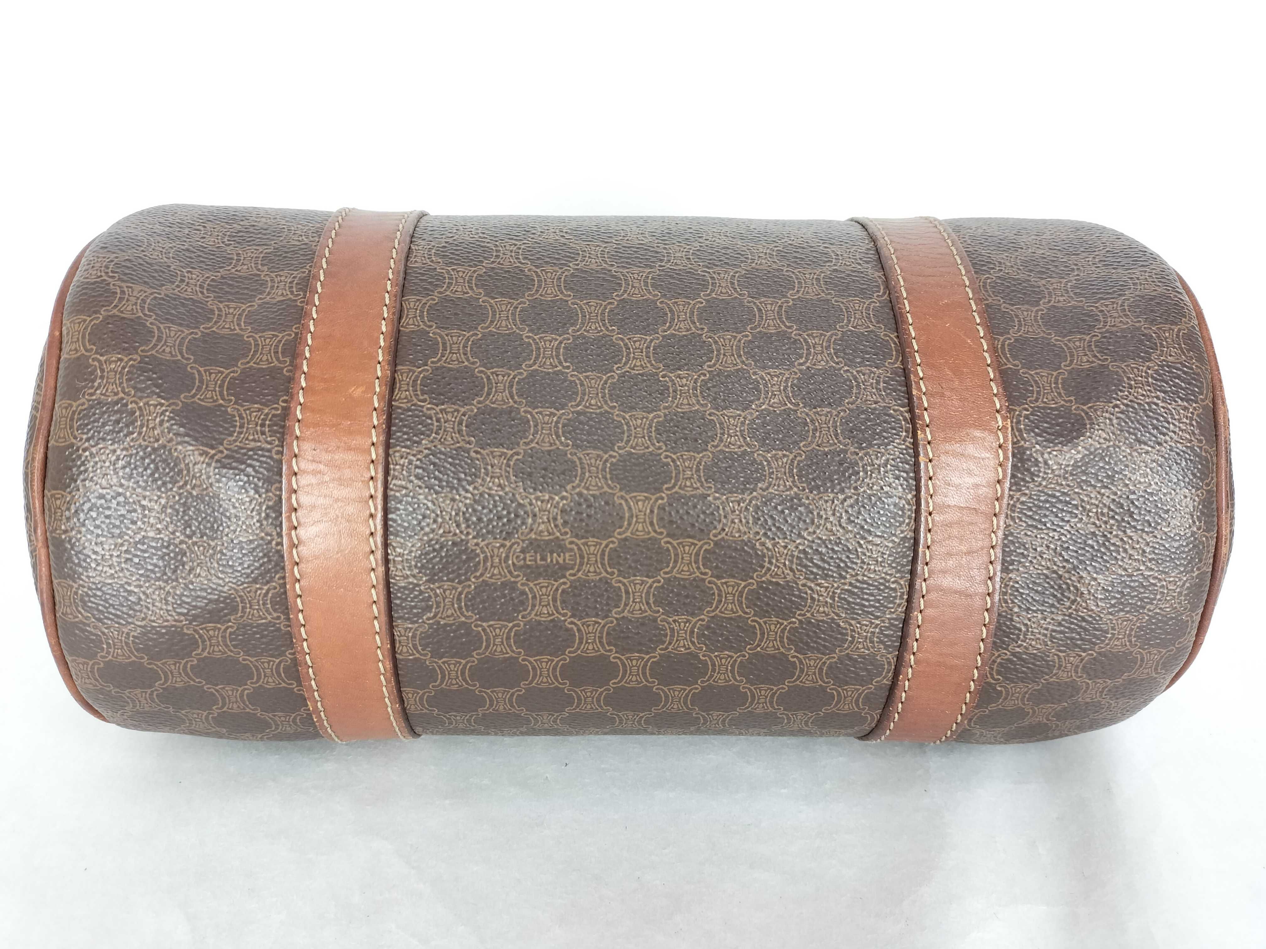 handbag, Celine roll bag, Macadam Triomphe drum bag, PVC leather handbag — view 8