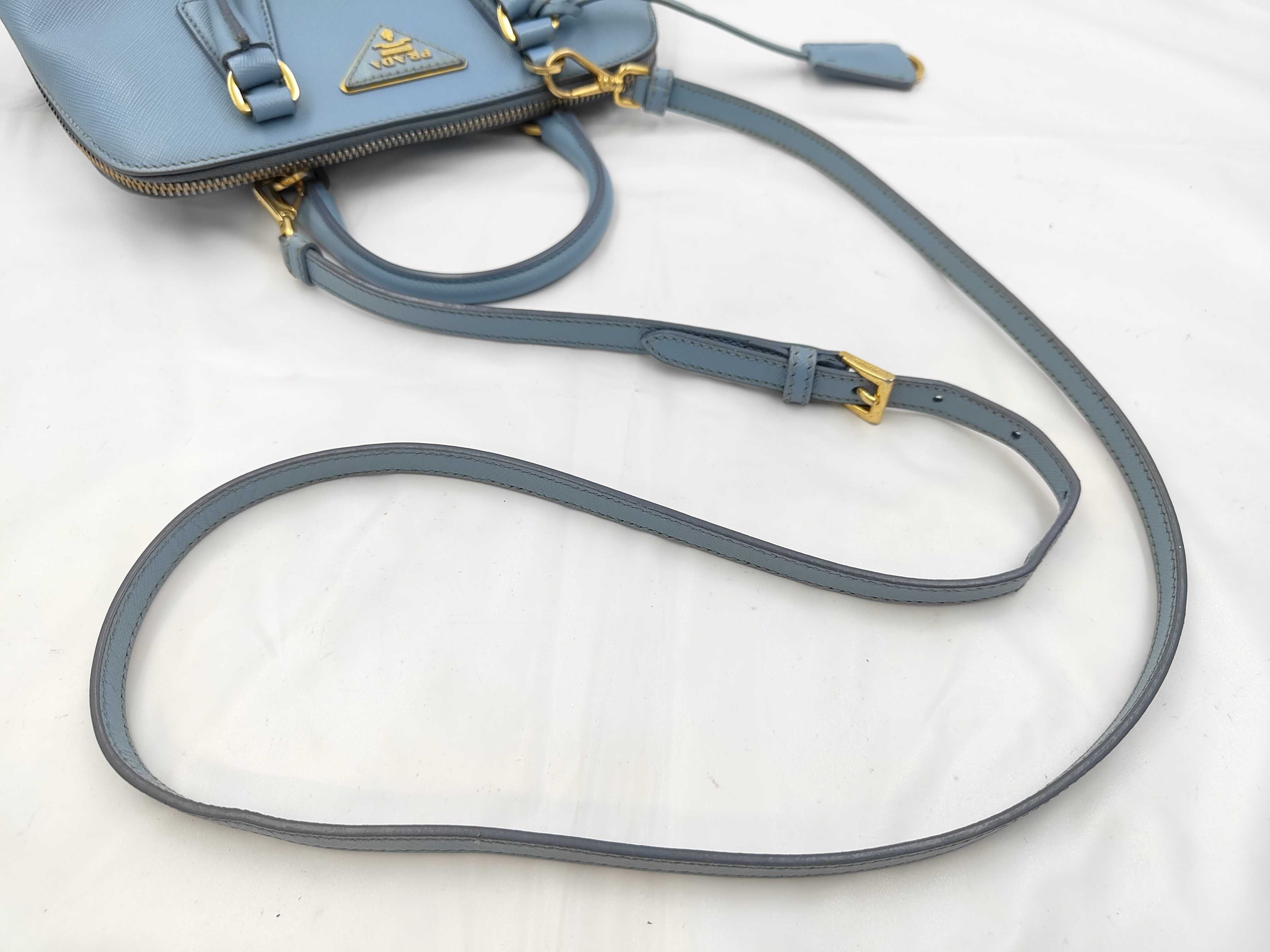 Saffiano 2-way Blue Handbag — view 5