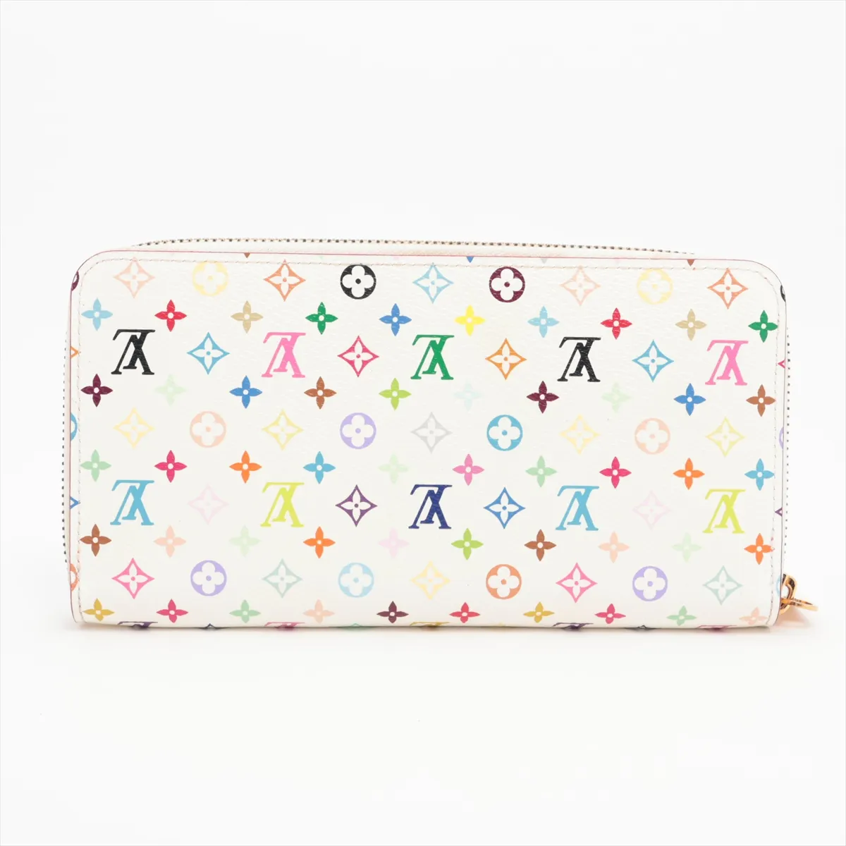 Multicolor Zippy Wallet M60274 CA4102 White x Orange Round Zip Wallet — view 2