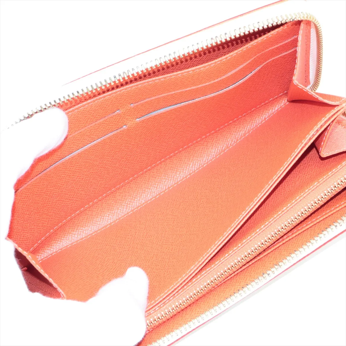 Multicolor Zippy Wallet M60274 CA4102 White x Orange Round Zip Wallet — view 5