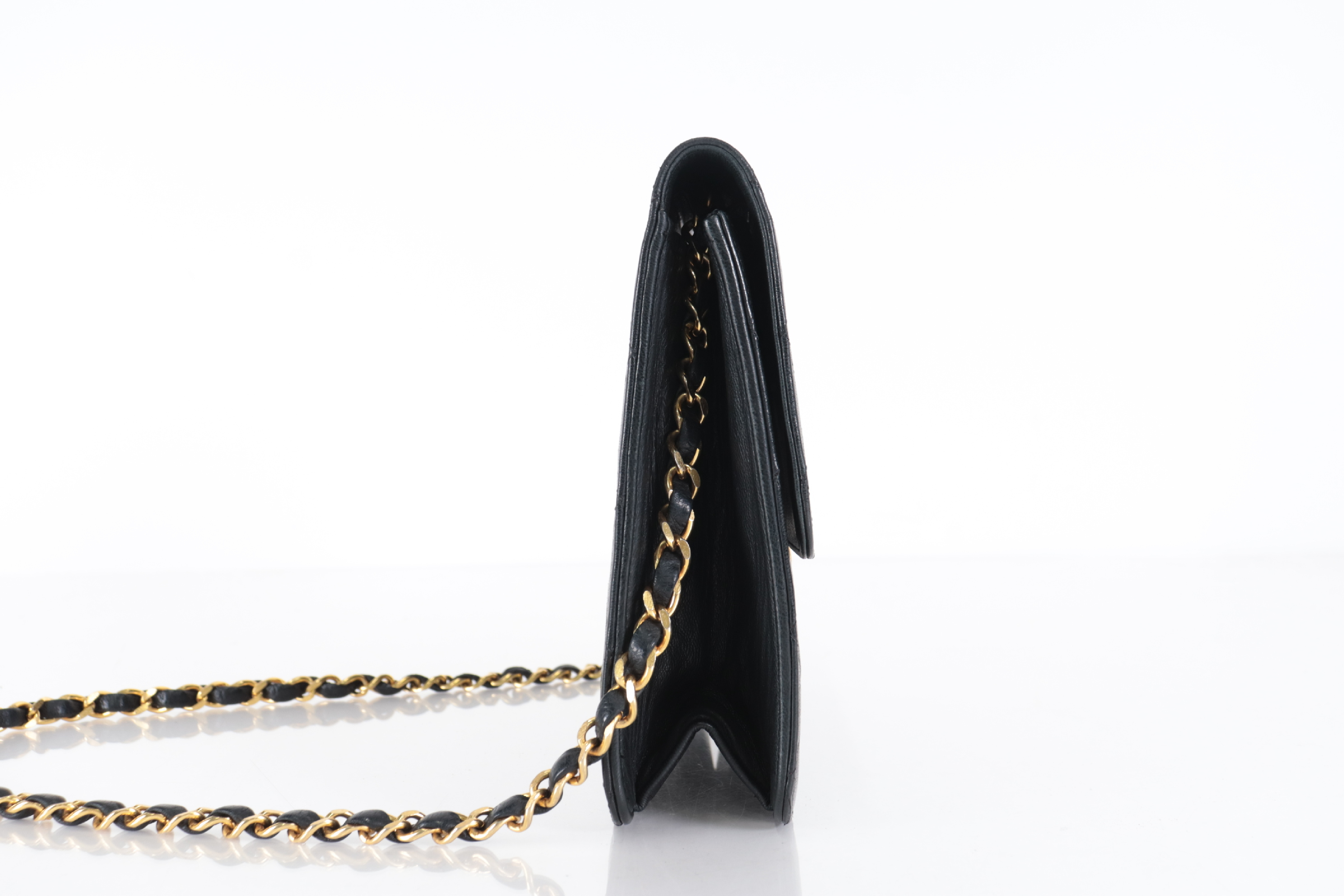 Push-Lock Lambskin Chain Shoulder Bag (Series 5) — view 3