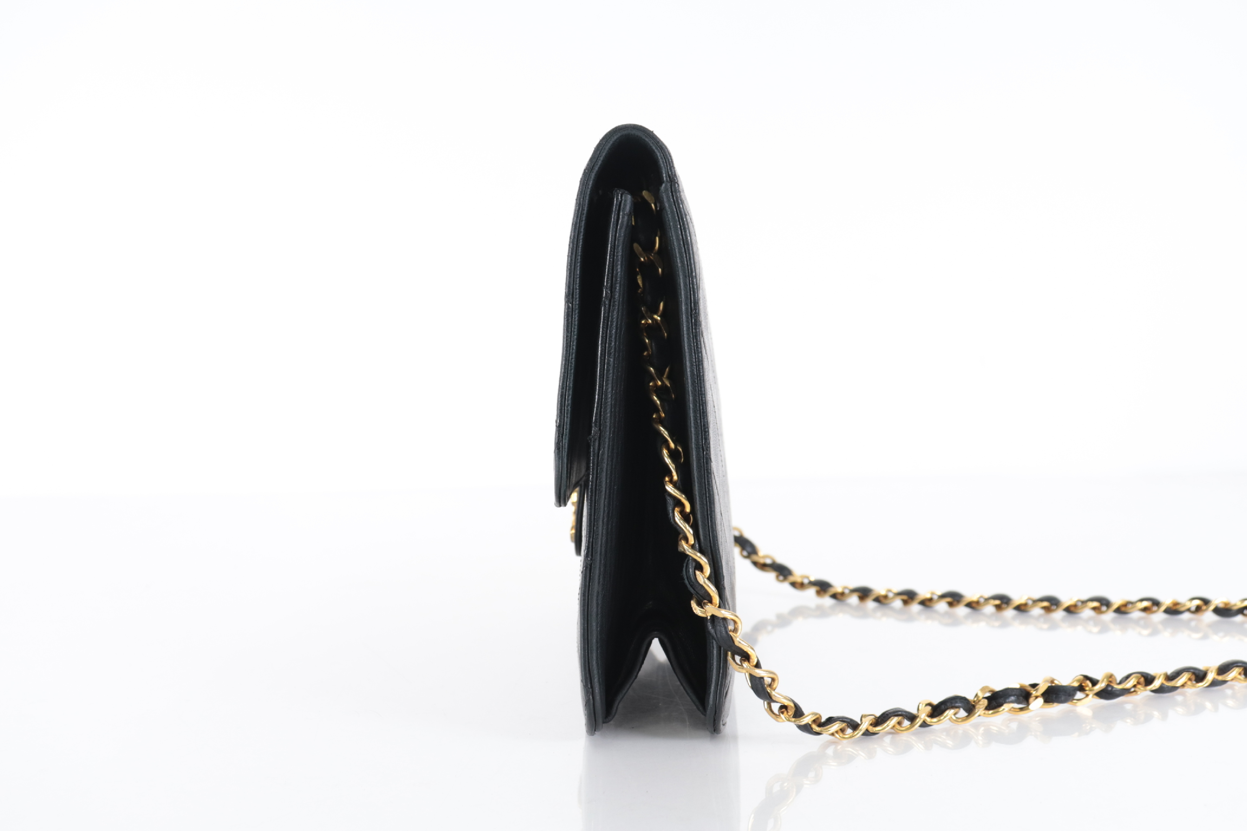 Push-Lock Lambskin Chain Shoulder Bag (Series 5) — view 4