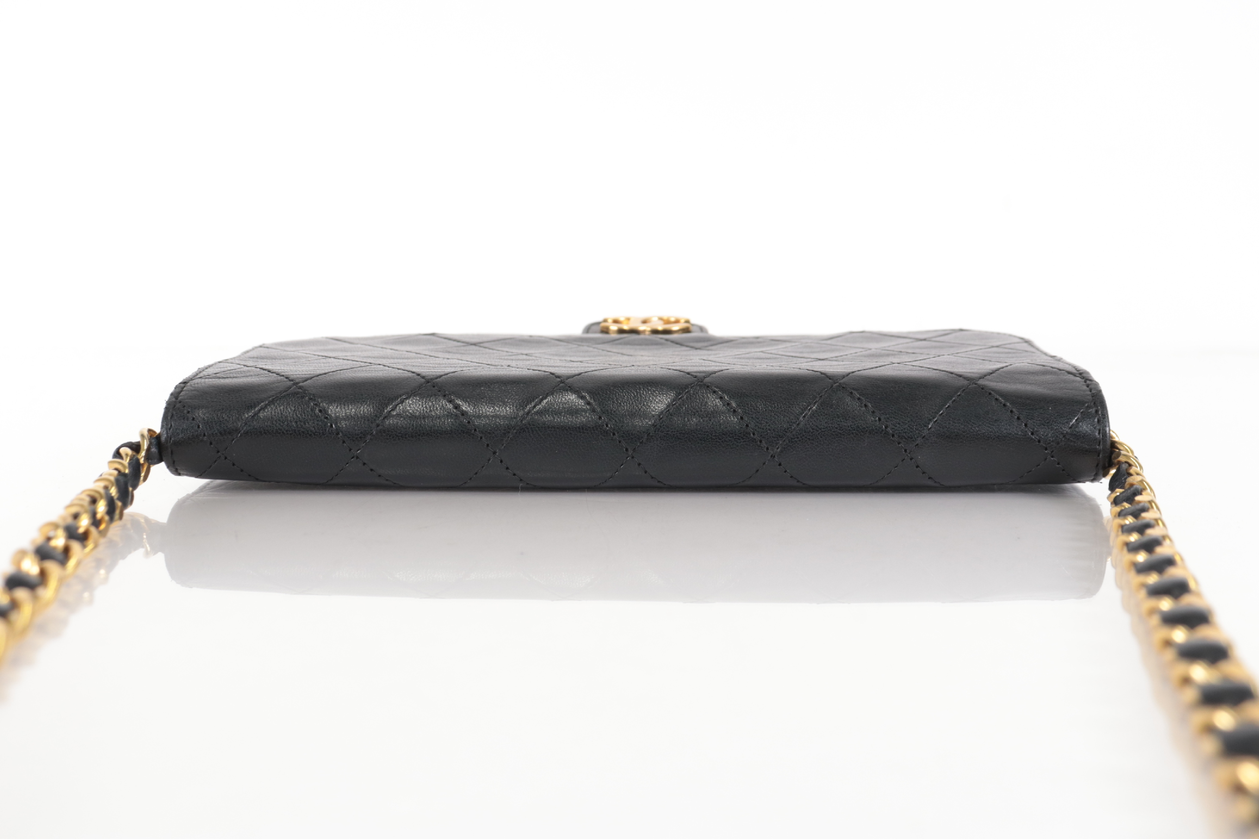 Push-Lock Lambskin Chain Shoulder Bag (Series 5) — view 5