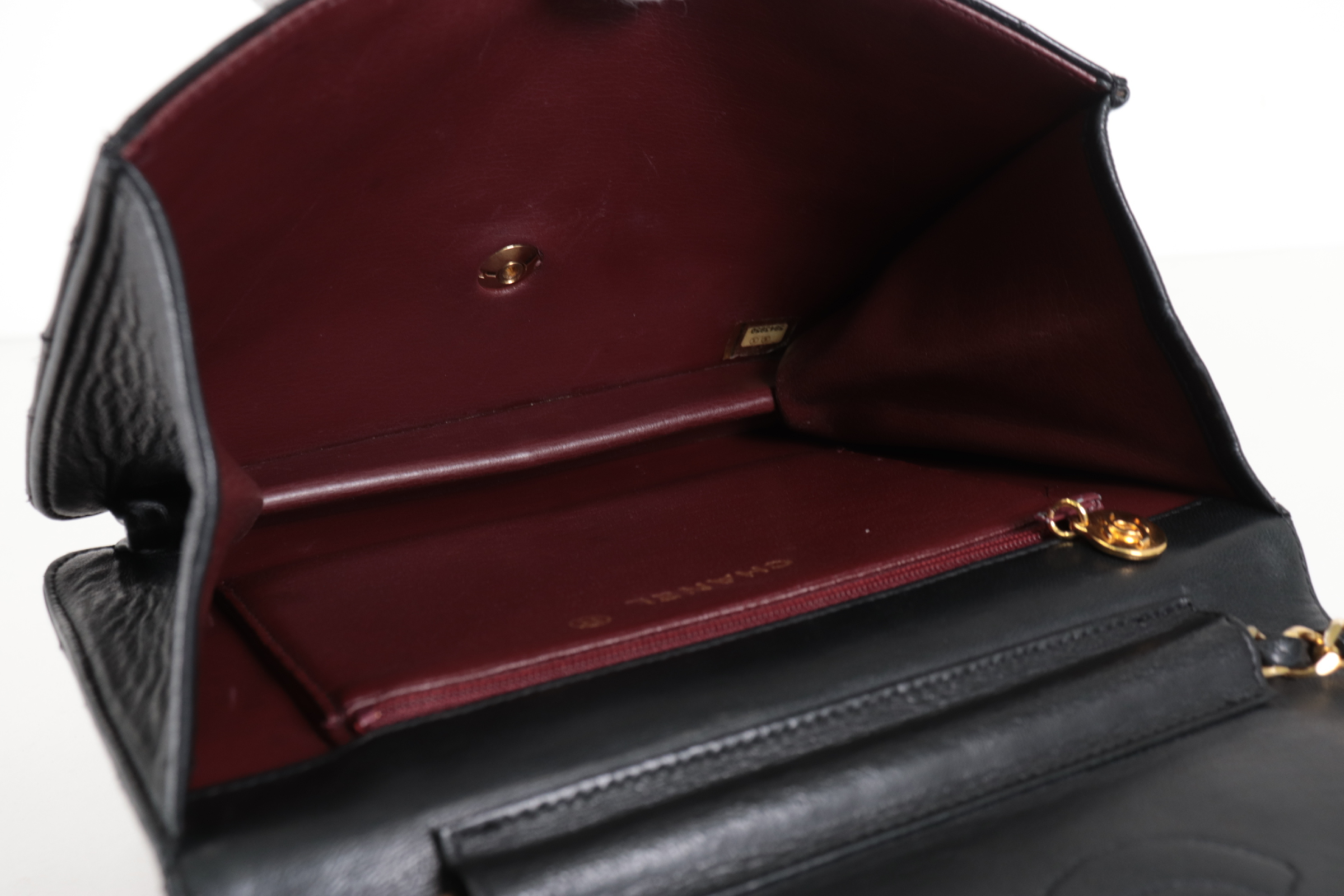 Push-Lock Lambskin Chain Shoulder Bag (Series 5) — view 9