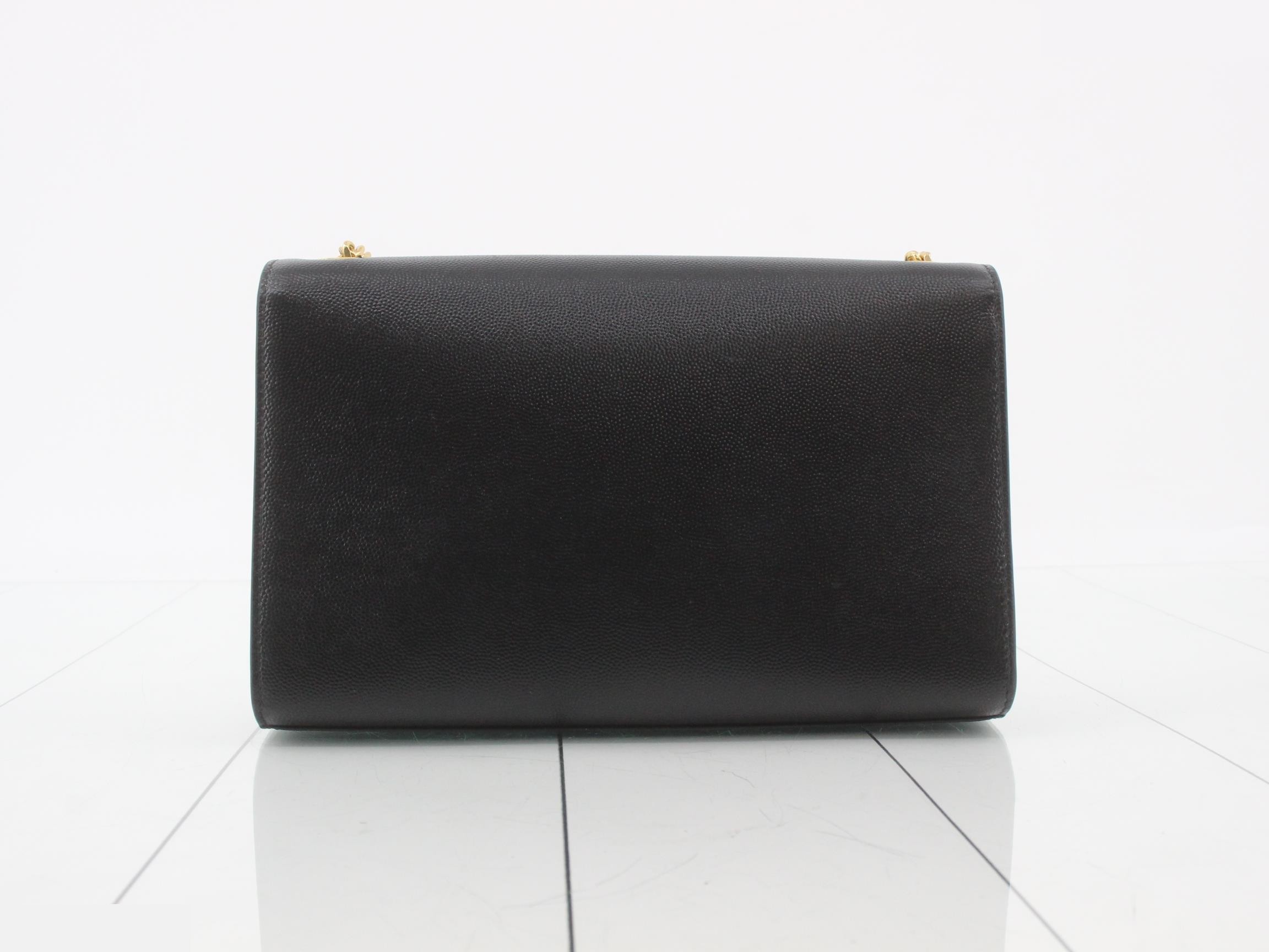 Classic Kate Leather Chain Shoulder Bag, Black — view 2