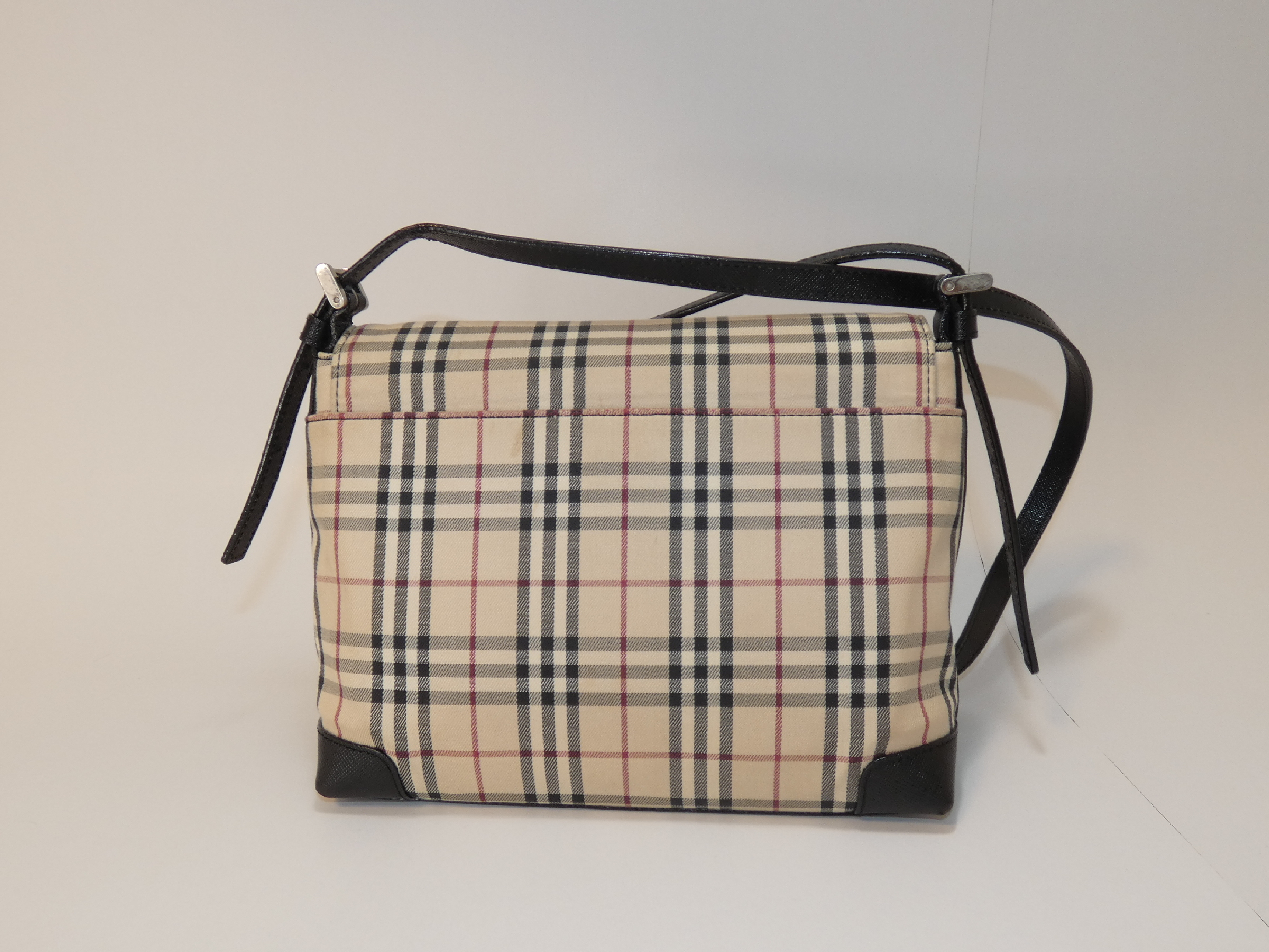 Nova Check Canvas Leather Shoulder Bag — view 2