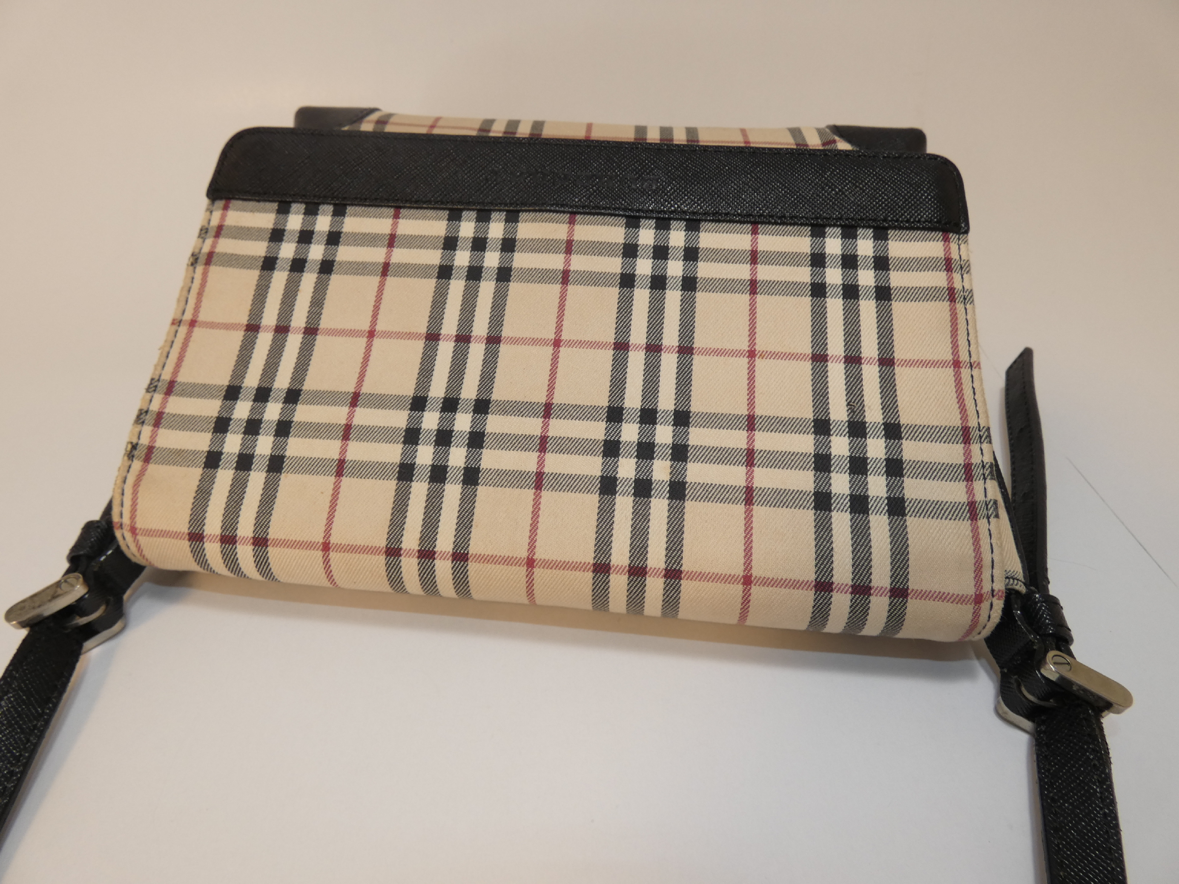 Nova Check Canvas Leather Shoulder Bag — view 3