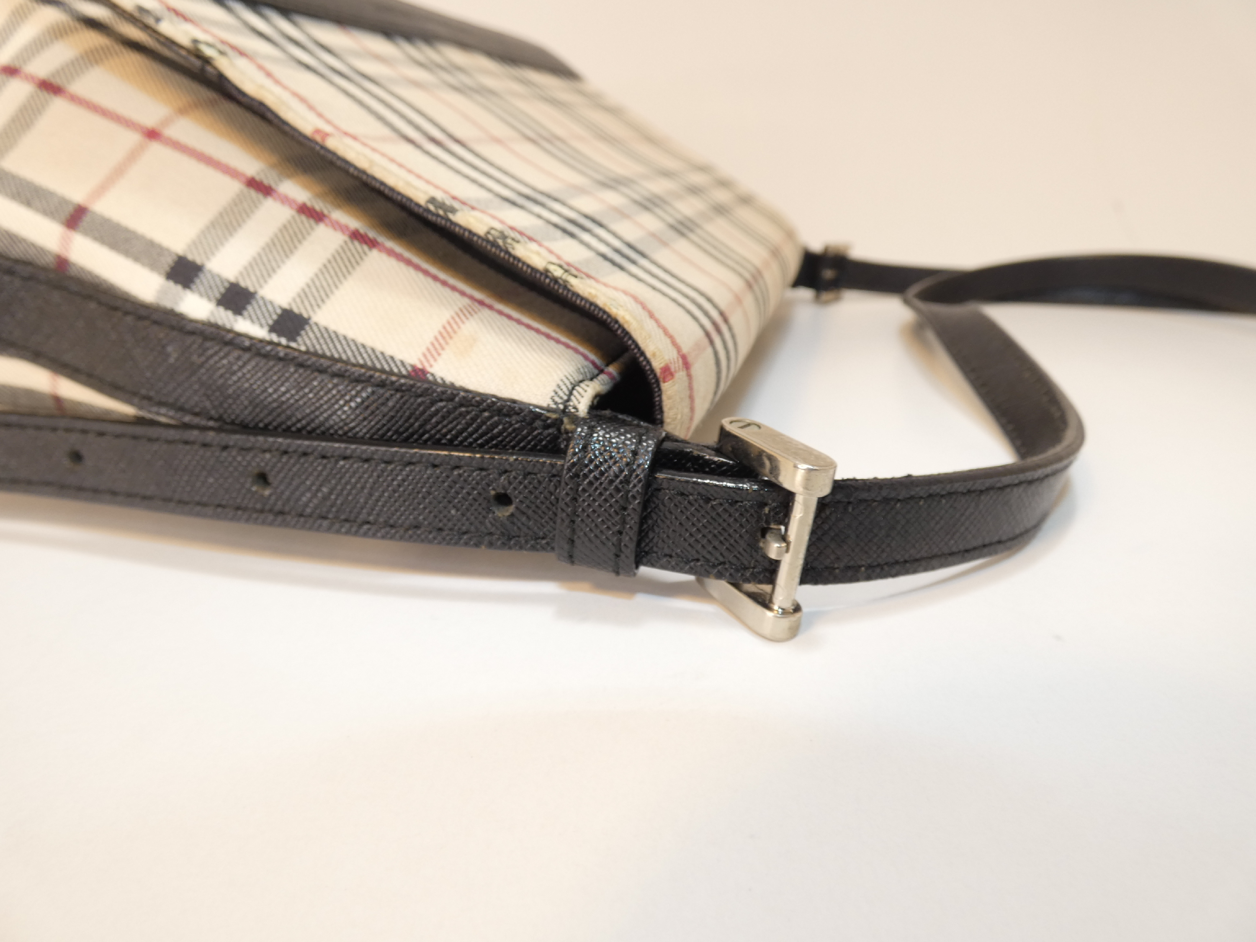 Nova Check Canvas Leather Shoulder Bag — view 5
