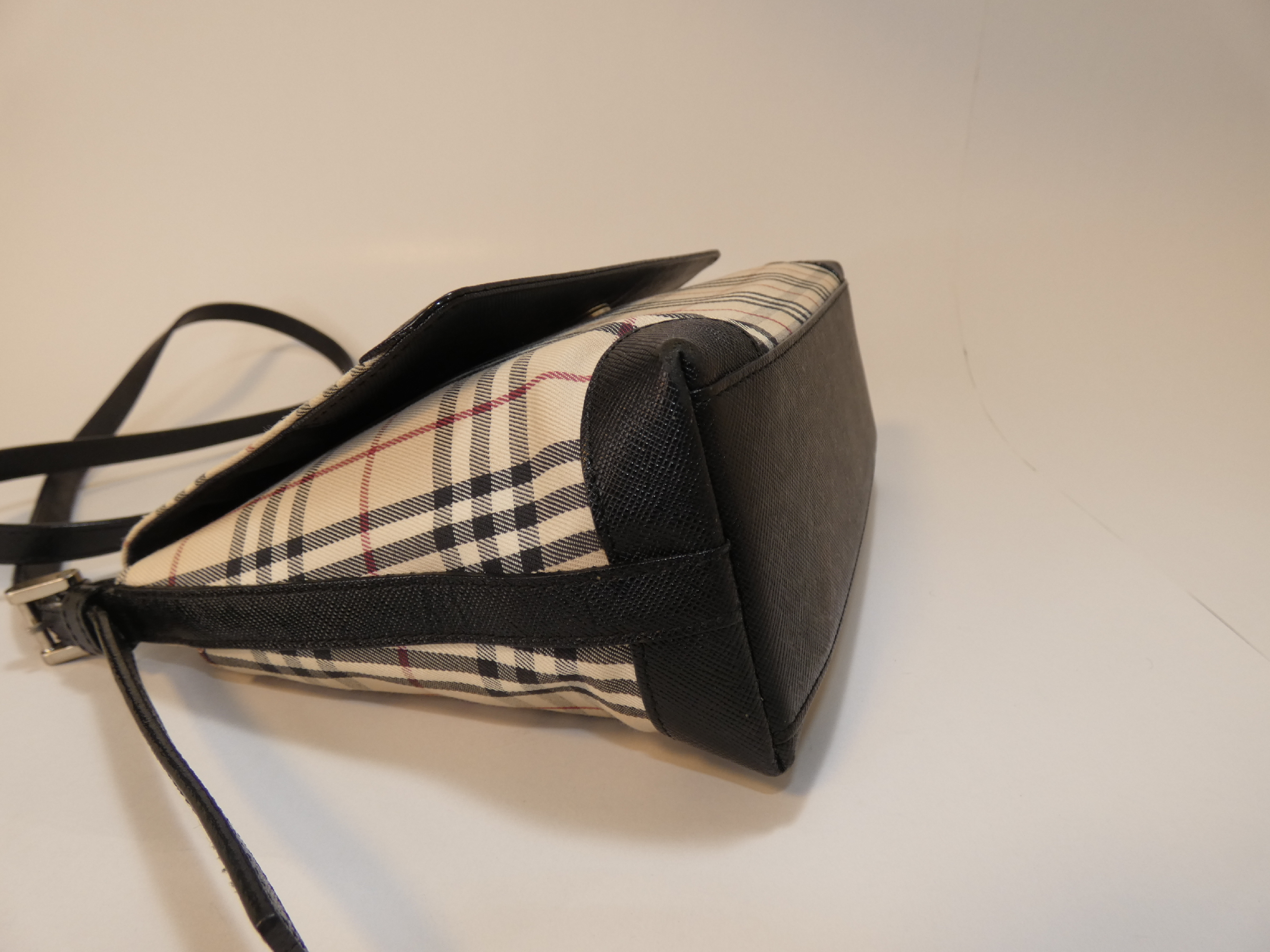 Nova Check Canvas Leather Shoulder Bag — view 8
