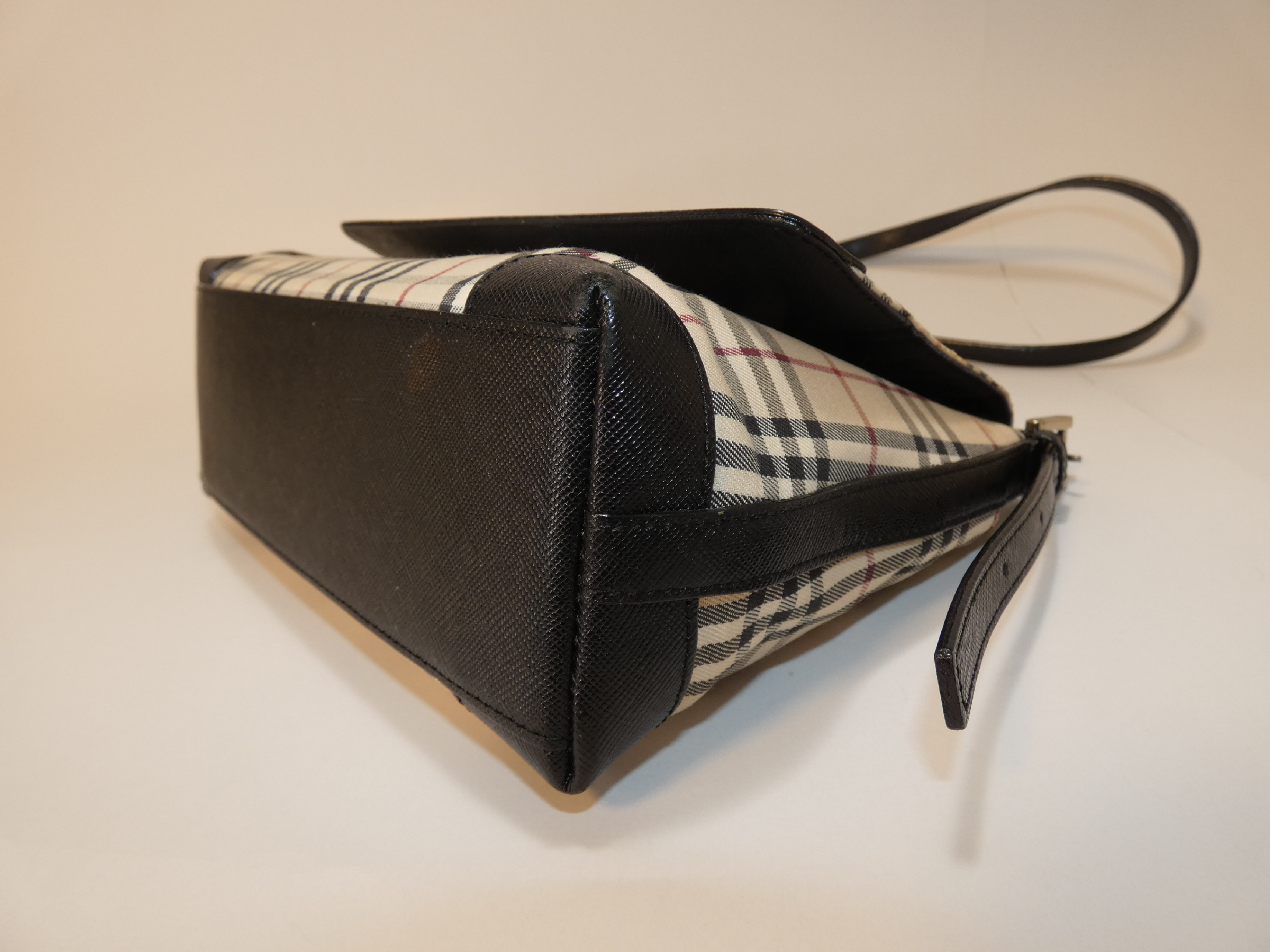 Nova Check Canvas Leather Shoulder Bag — view 9