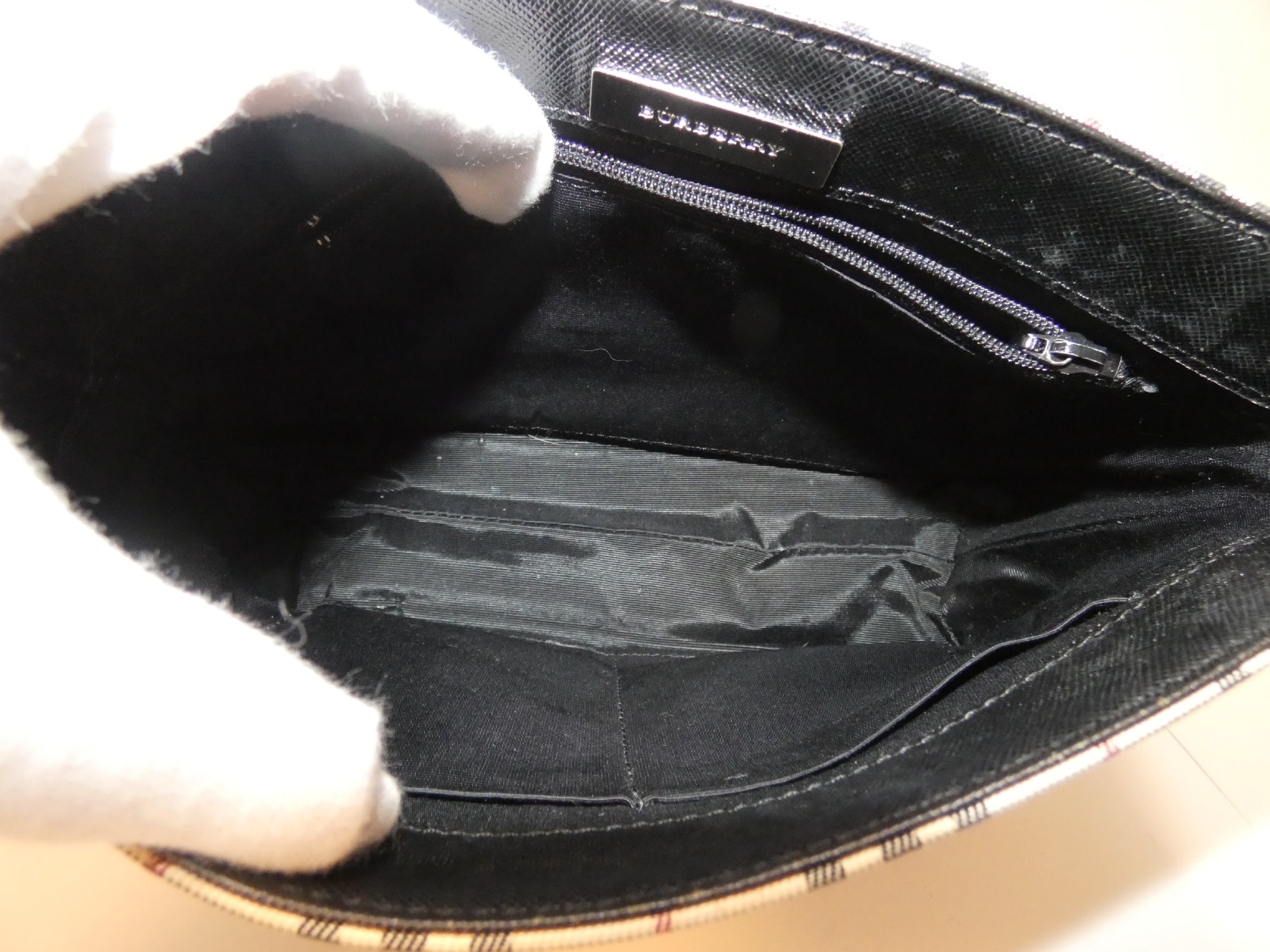 Nova Check Canvas Leather Shoulder Bag — view 10